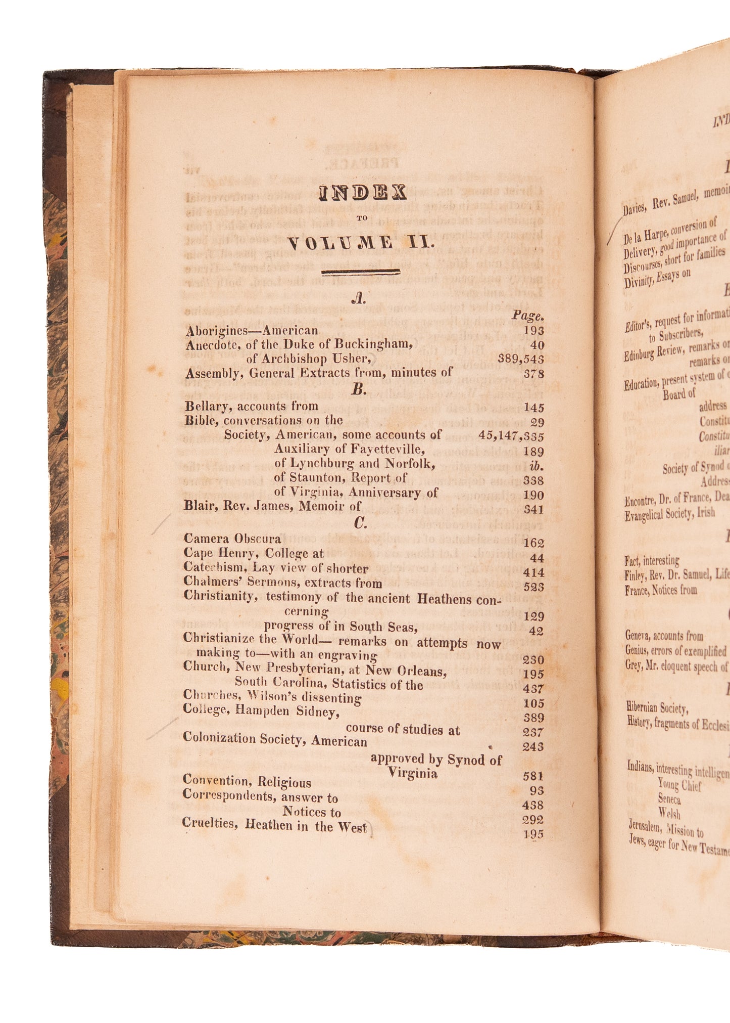 1819 VIRGINIA PRESBYTERIAN MAG. Revivalism, Southern Presbyterians and Slavery, Native Americans.