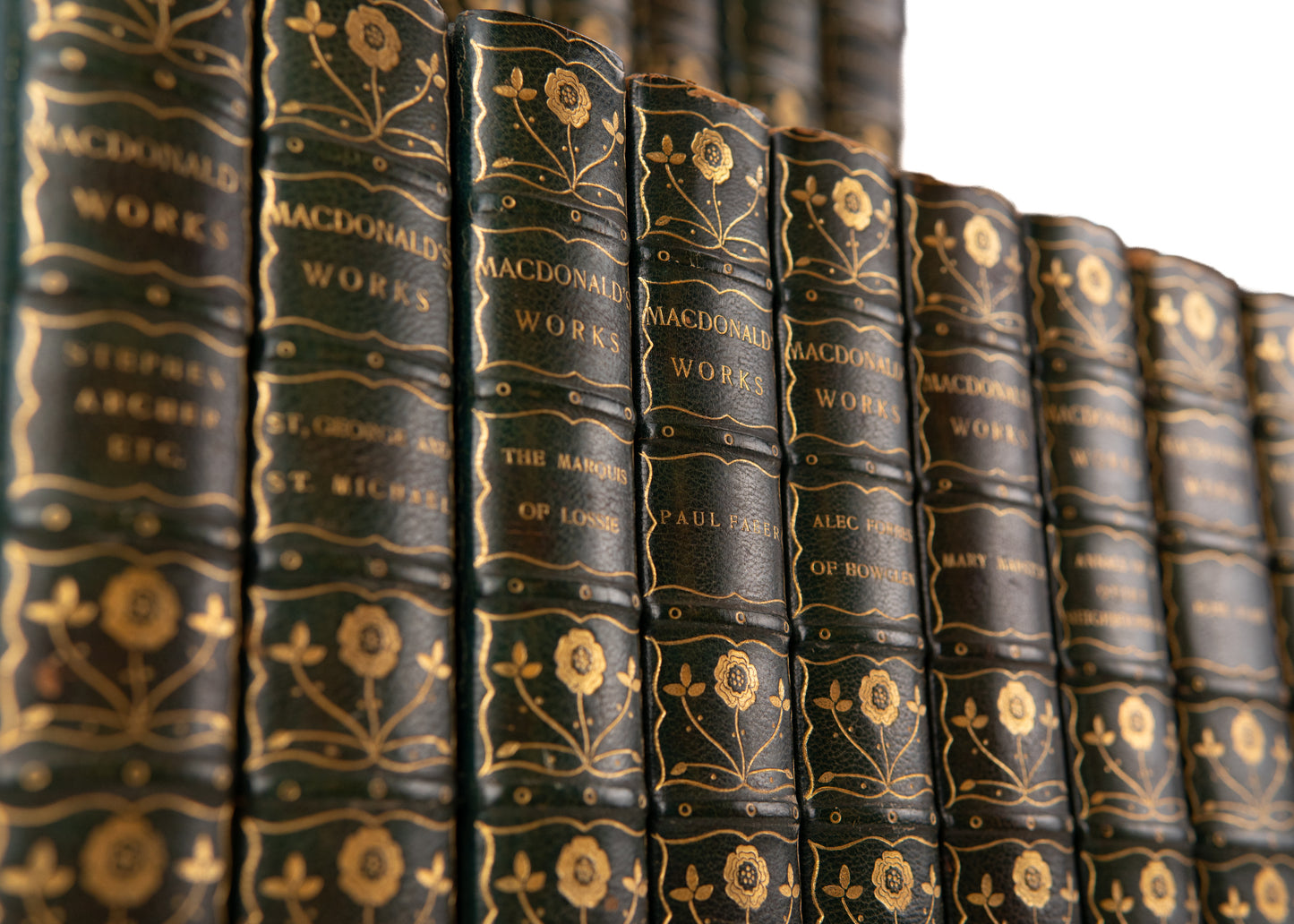 1890-1905 GEORGE MACDONALD. An Unparalleled Group of 19 Works in Fine, Custom Arts & Crafts Bindings.