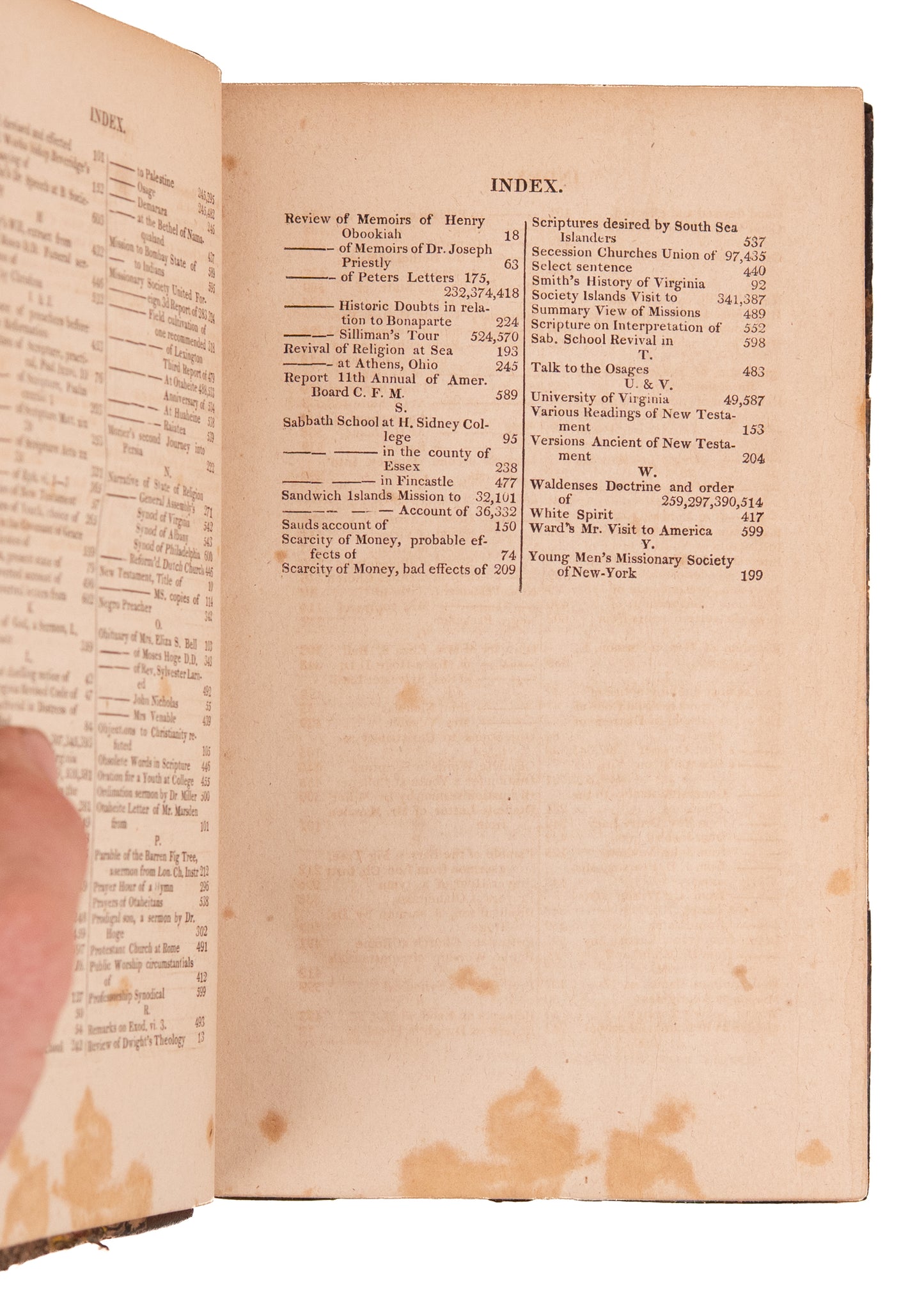 1820 VIRGINIA PRESBYTERIAN MAG. Revivals, Southern Presbyterians and Slavery, Native American Rights.