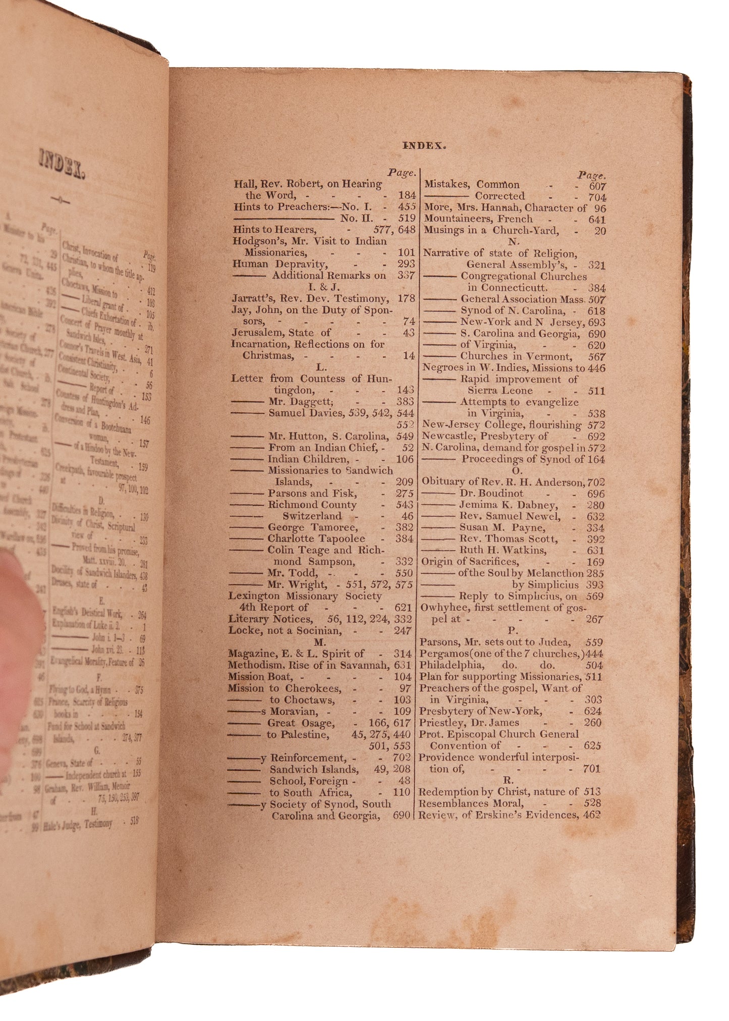 1821 VIRGINIA PRESBYTERIAN MAG. Revivalism, Southern Presbyterians and Slavery, Native Americans.
