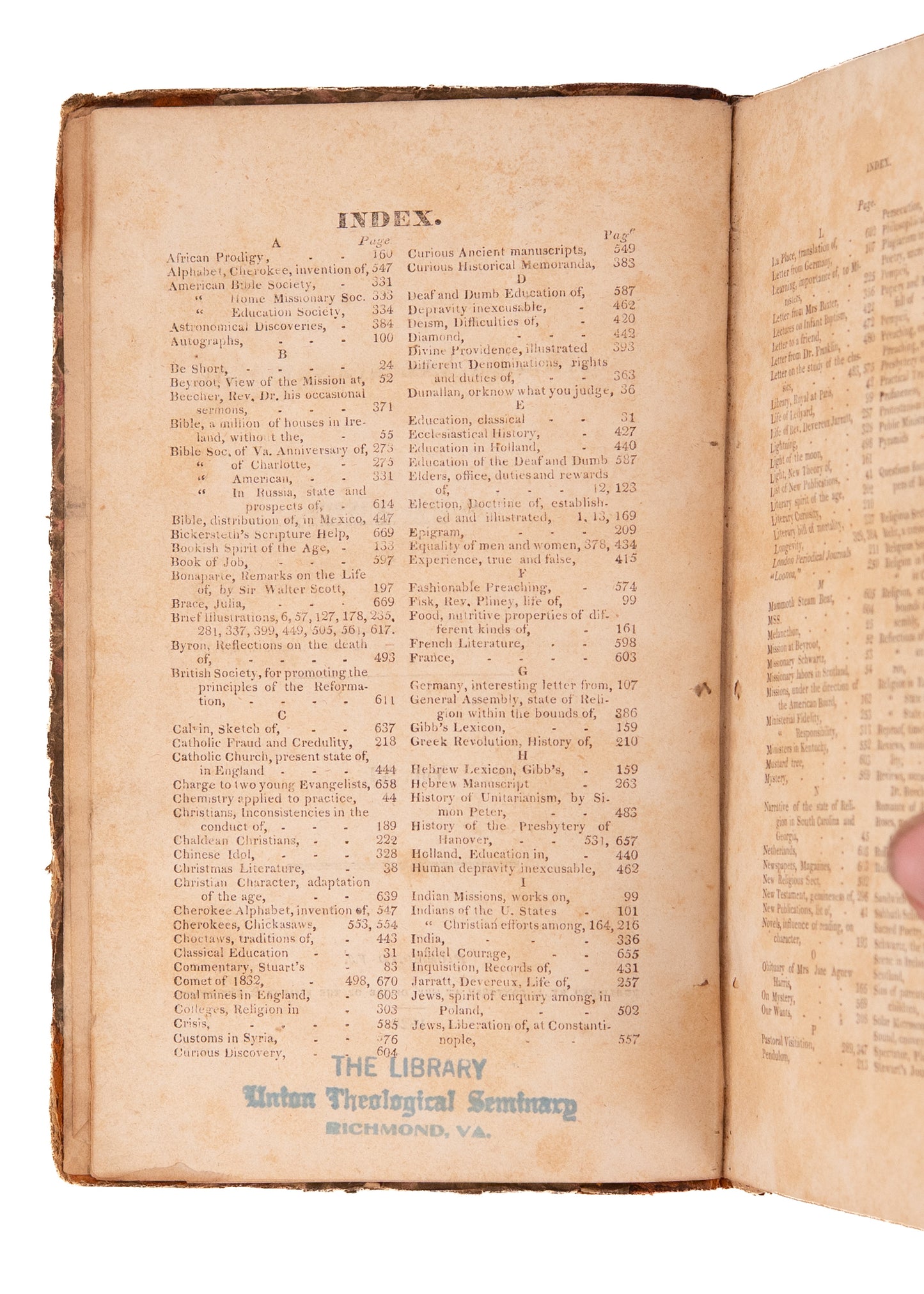 1828 VIRGINIA PRESBYTERIAN MAG. Revivalism, Southern Presbyterians and Slavery, Native Americans.