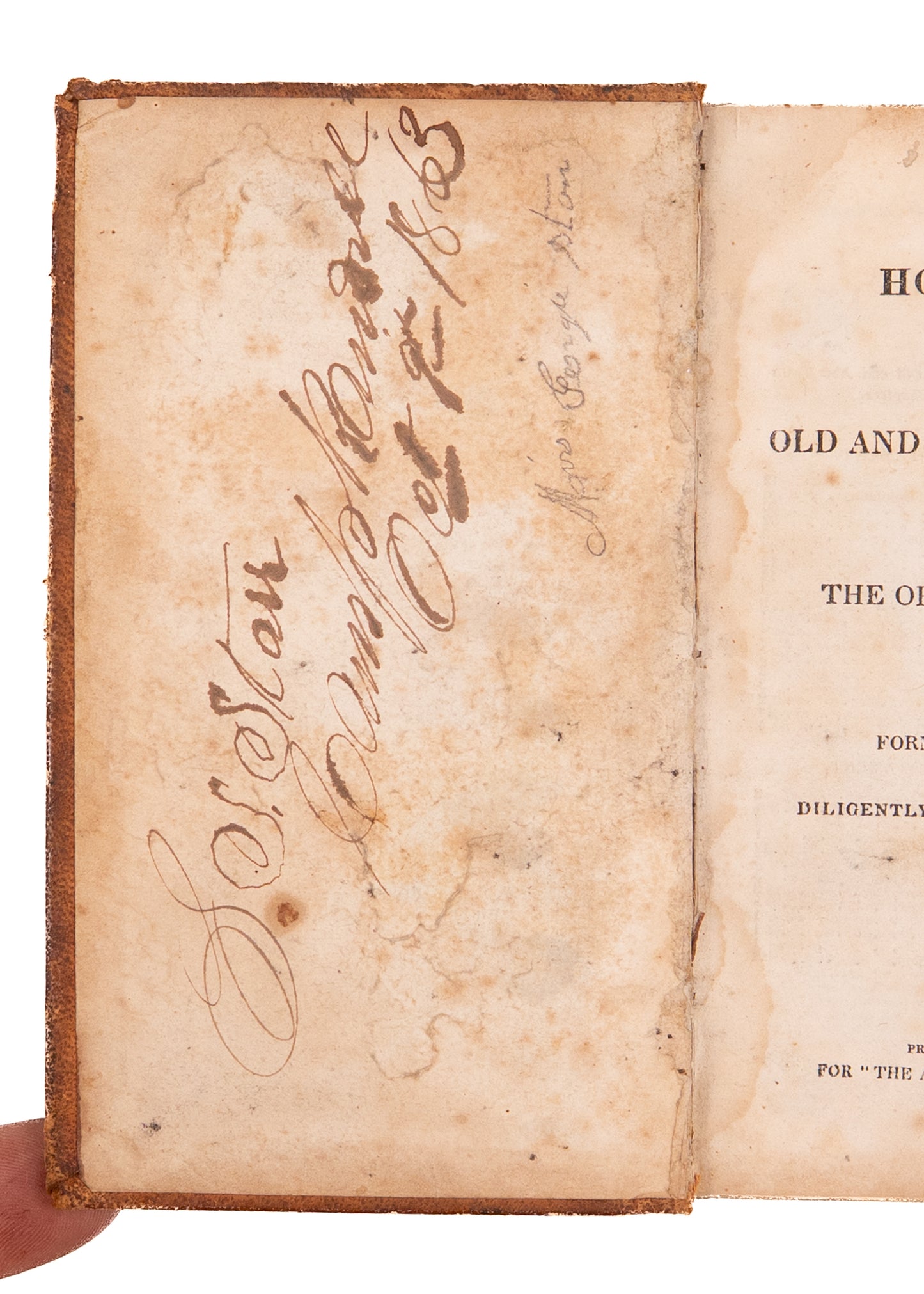 1863 CIVIL WAR BIBLE. Bible Belonging to the Quartermaster of the Wisconsin 30th Infantry. Excellent.