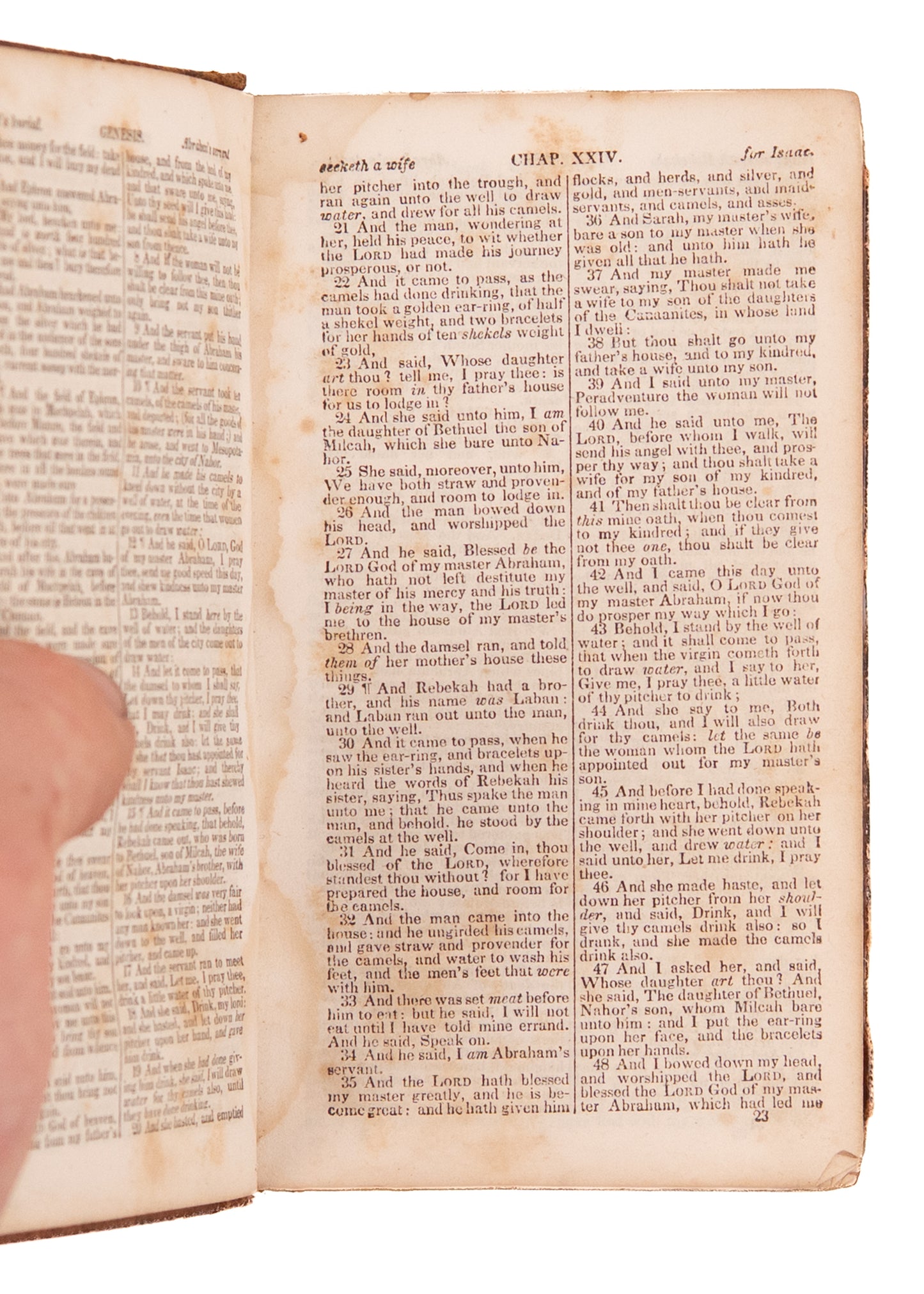 1863 CIVIL WAR BIBLE. Bible Belonging to the Quartermaster of the Wisconsin 30th Infantry. Excellent.