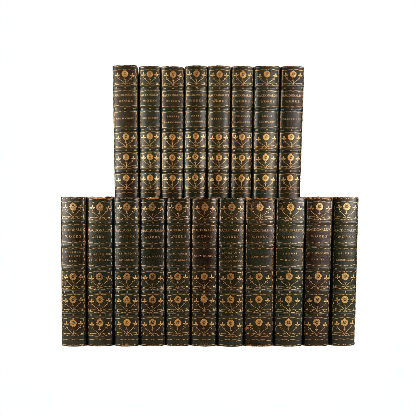 1890-1905 GEORGE MACDONALD. An Unparalleled Group of 19 Works in Fine, Custom Arts & Crafts Bindings.