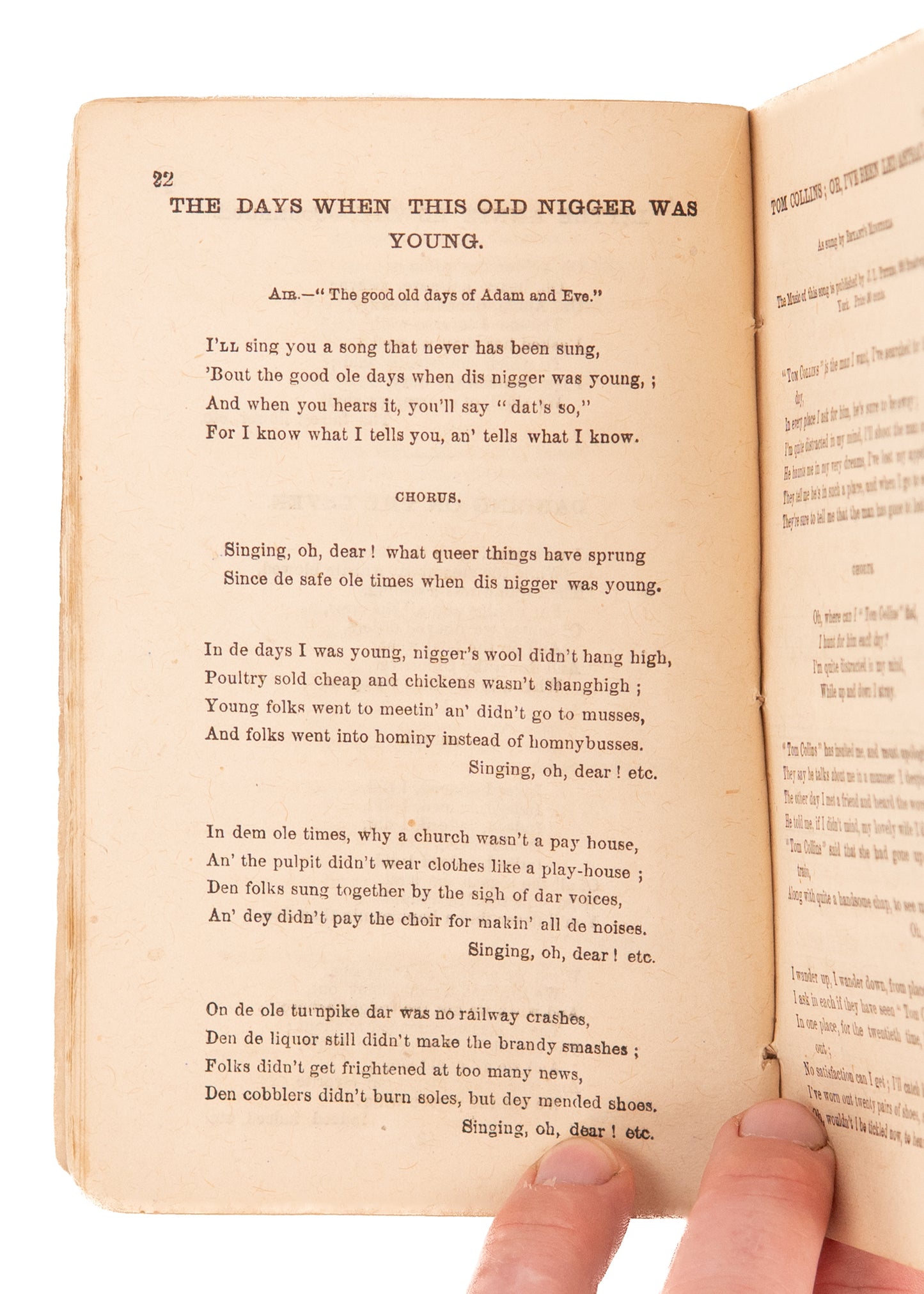1875 THERE'S MILLIONS IN IT. Rare Songster Including "Colored Troops," Hawaii, and N***er Tunes.