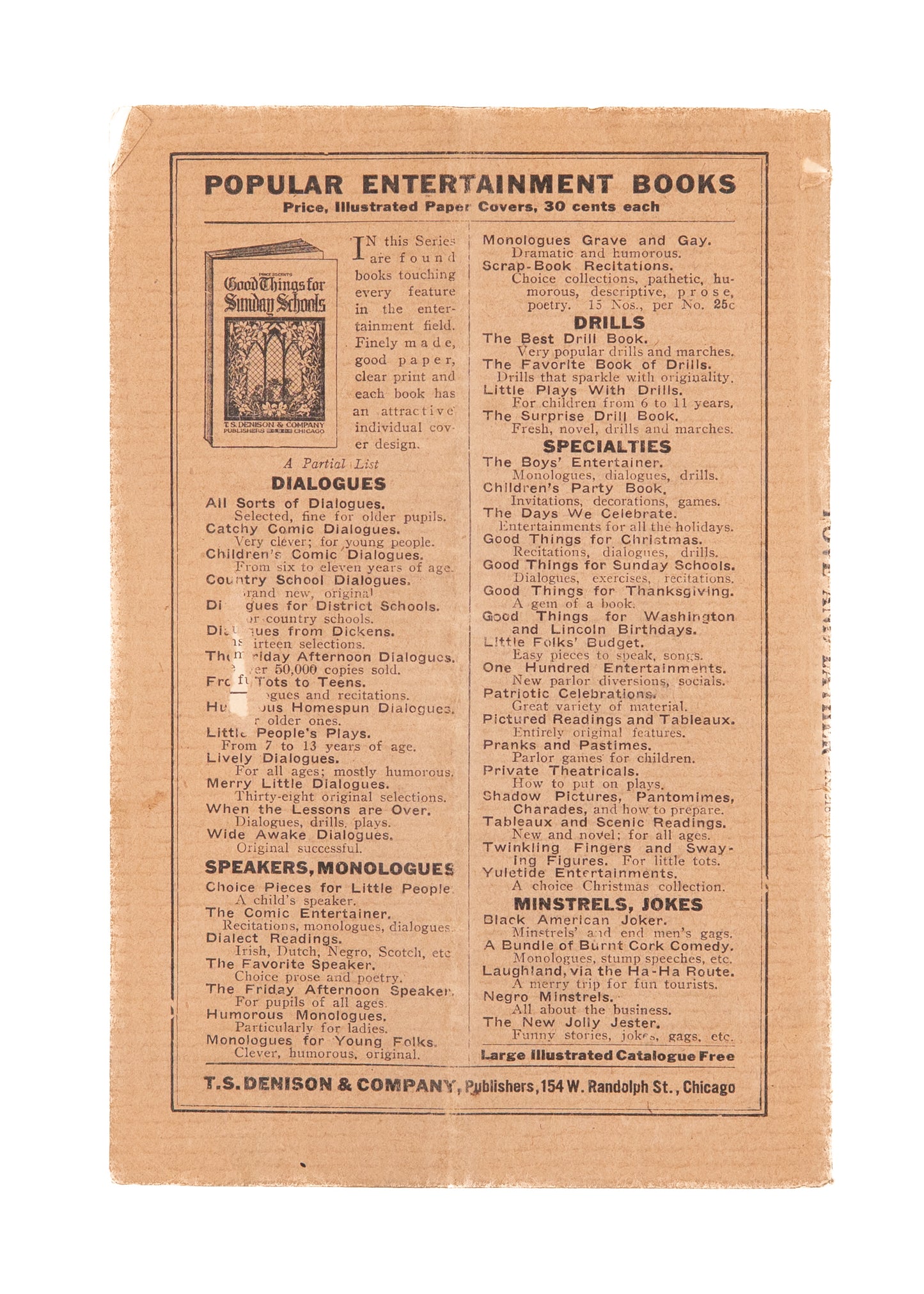 c. 1900 BLACK-FACE FARCE.Love and Lather: A Negro Farce in One Act - Minstrels.
