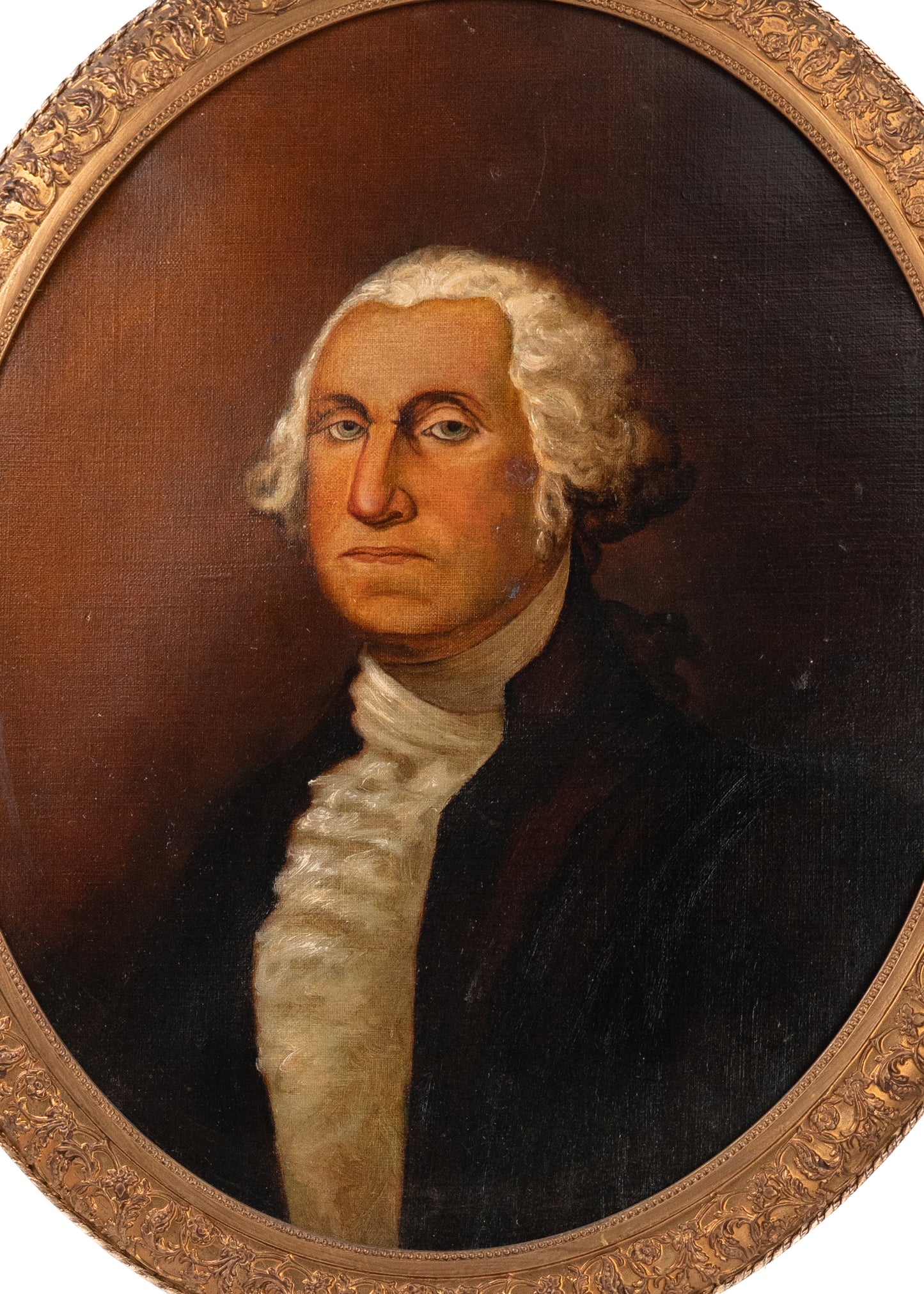 1865 GEORGE WASHINGTON. Quality Mid-19th Century Oil on Canvas. After Gilbert Stuart