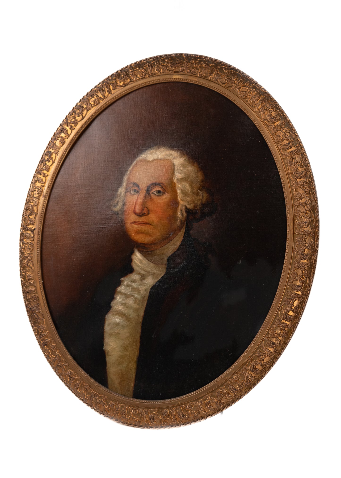 1865 GEORGE WASHINGTON. Quality Mid-19th Century Oil on Canvas. After Gilbert Stuart