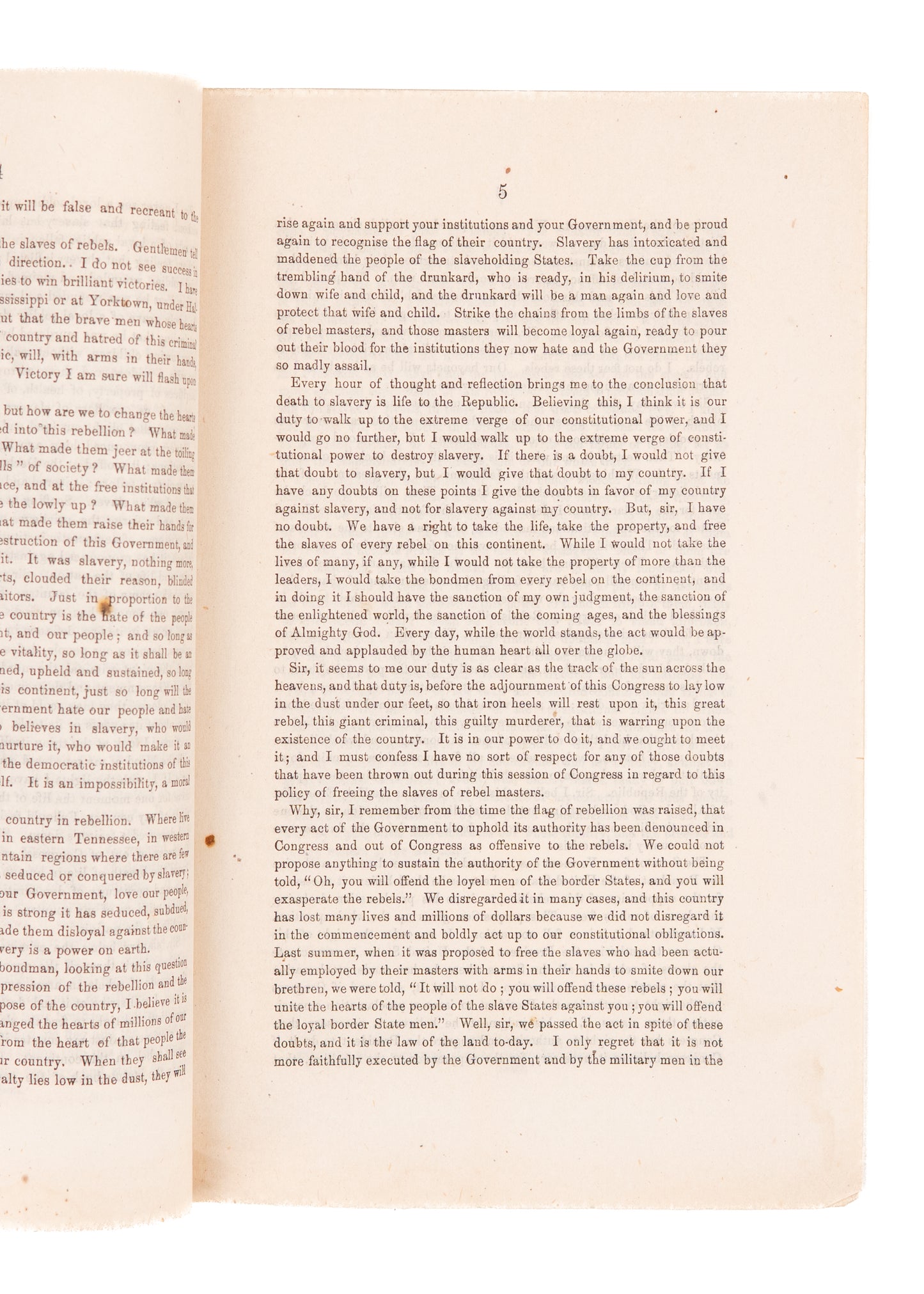 1862 HENRY WILSON. The Death of Slavery-The Life of the Nation. Radical Plan to End Civil War.