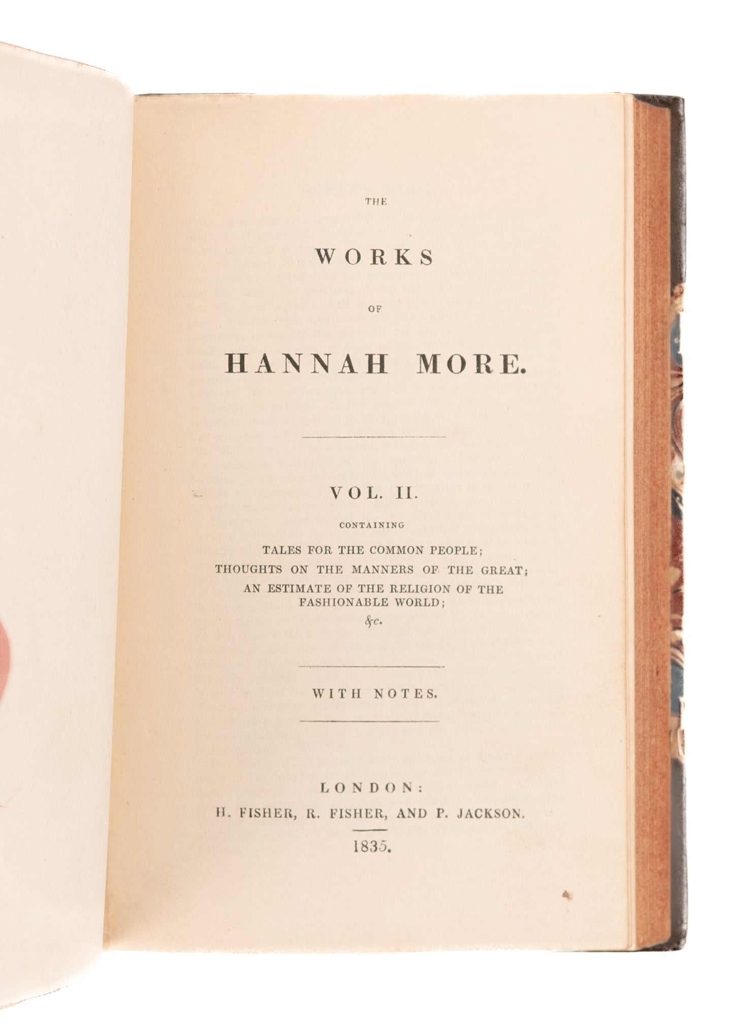 1835 HANNAH MORE. Anti-Slavery Works of Hannah More. Volumes 1-6. A Superb Set.