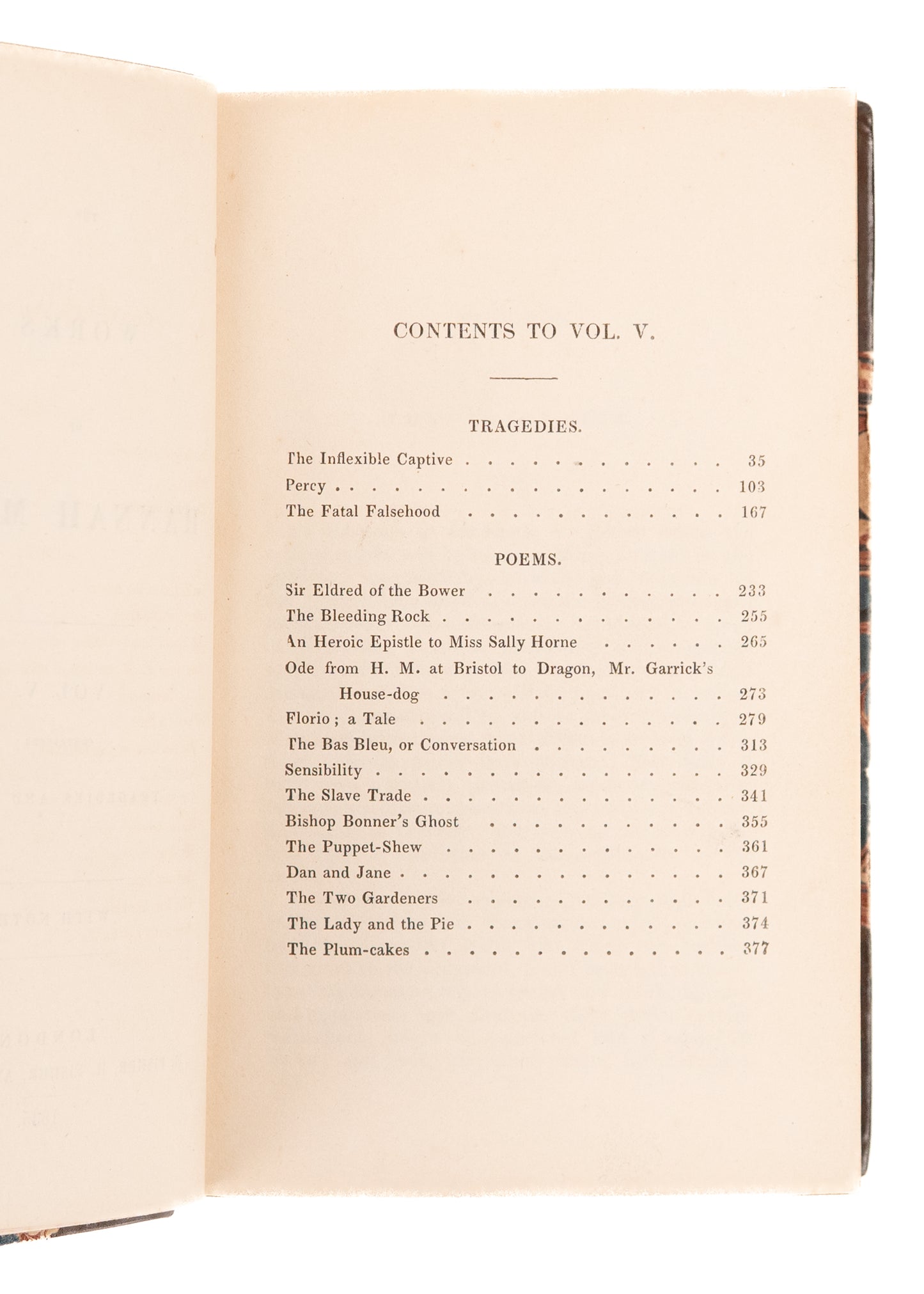 1835 HANNAH MORE. Anti-Slavery Works of Hannah More. Volumes 1-6. A Superb Set.