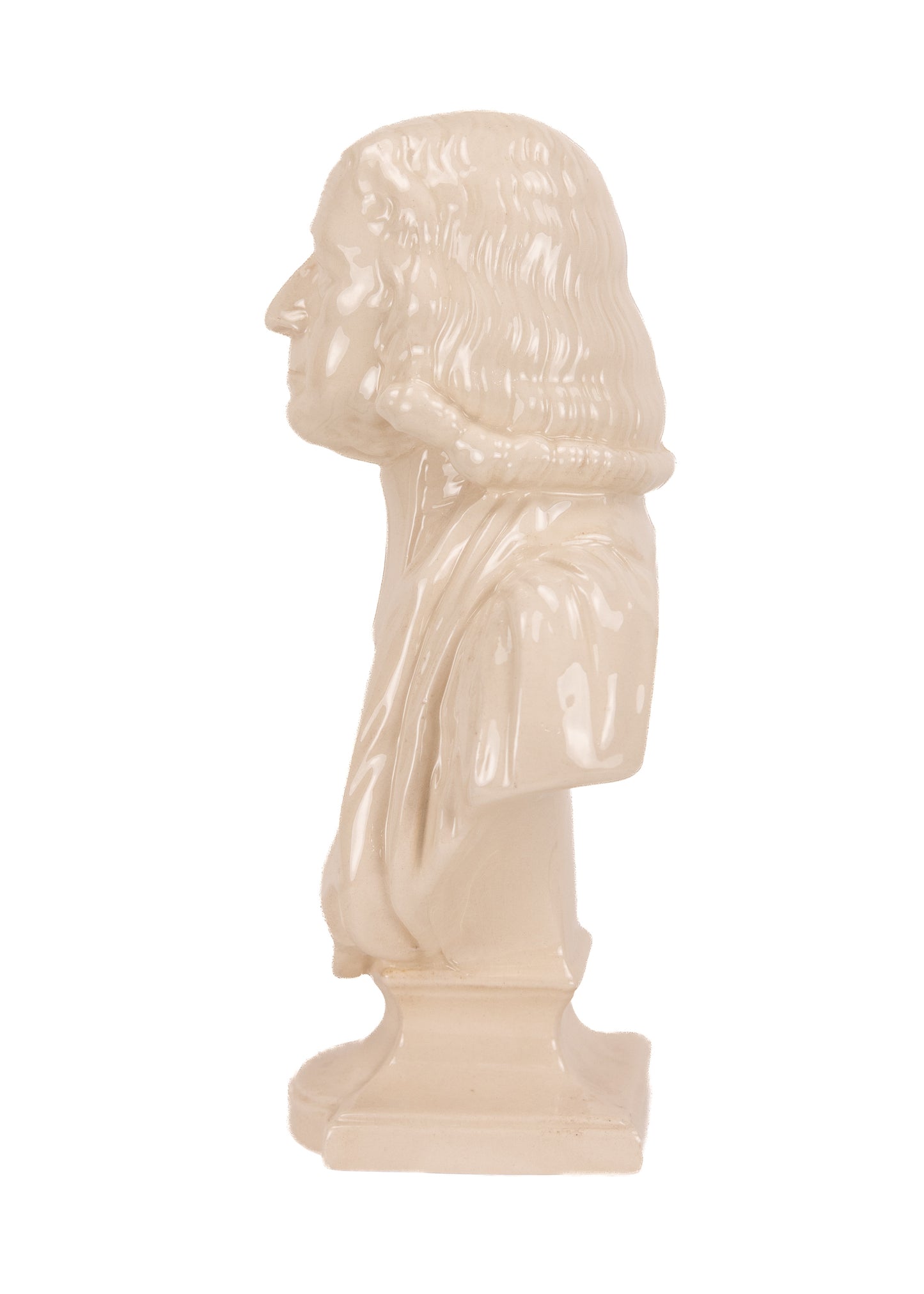 1830 JOHN WESLEY. Rare Staffordshire Plain Pearlware Bust of the Founder of Methodism.
