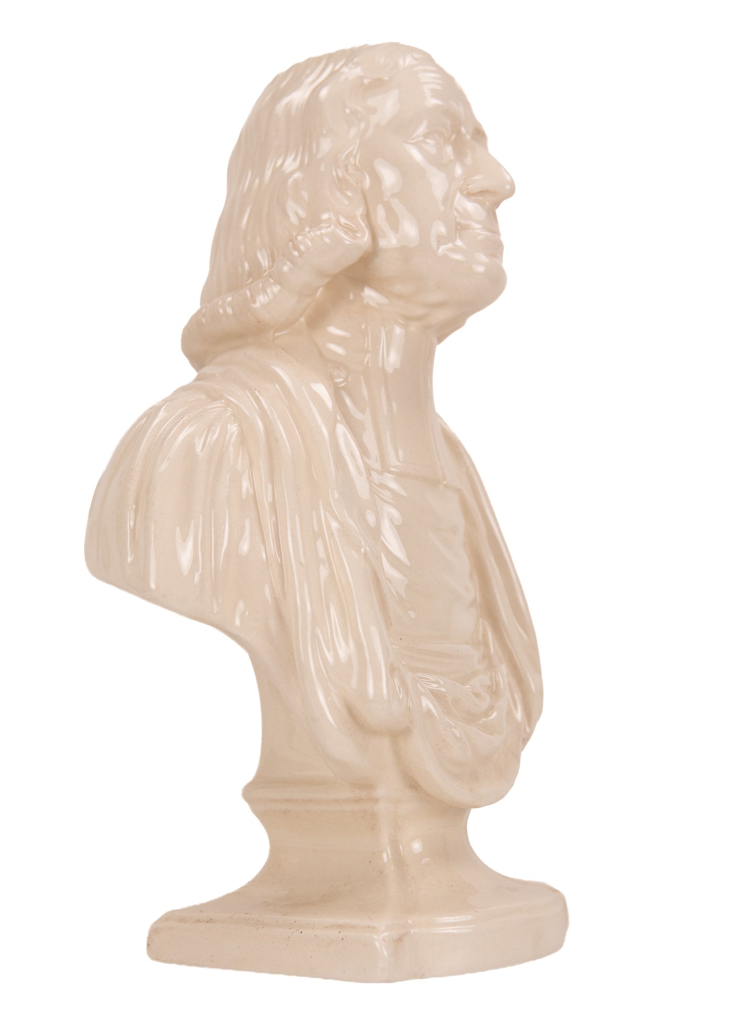 1830 JOHN WESLEY. Rare Staffordshire Plain Pearlware Bust of the Founder of Methodism.