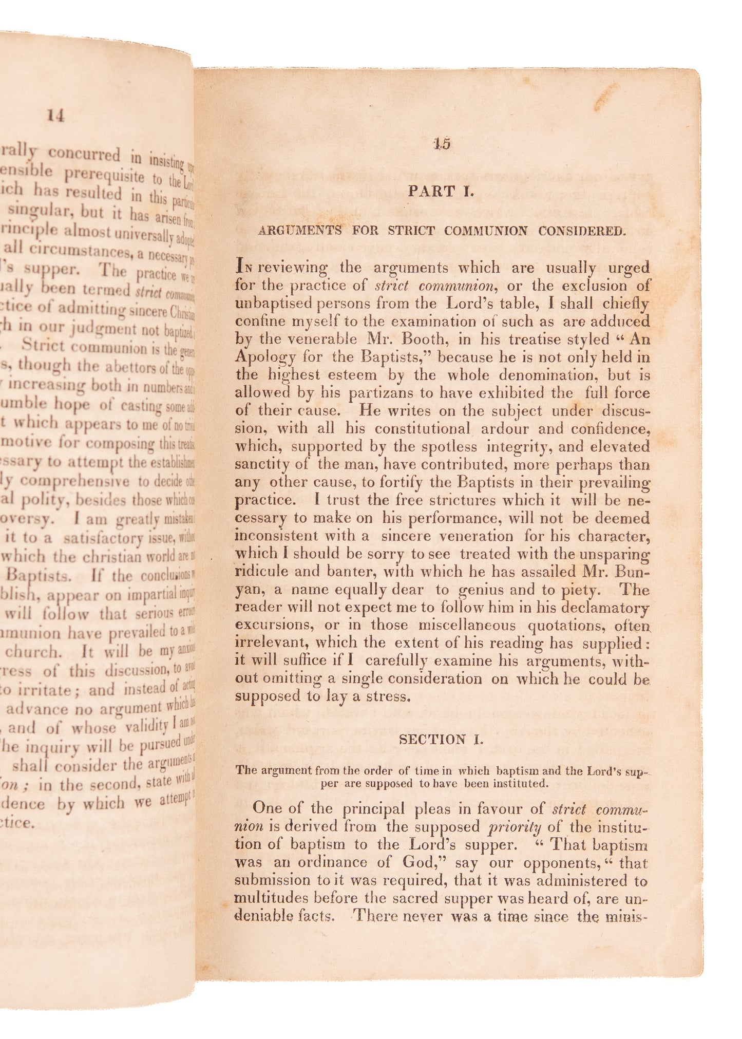 1816 ROBERT HALL. First American Edition - Terms of Communion between Baptists and Paedobaptists.