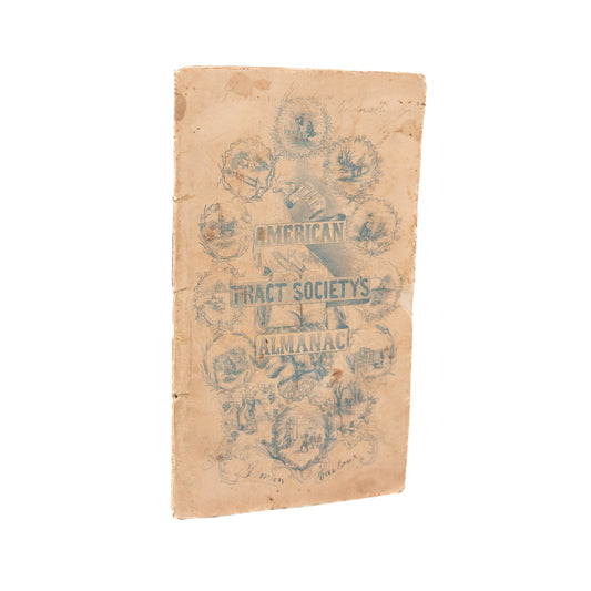 1863 CIVIL WAR - SLAVERY. American Tract Society Almanac - Used by Soldiers. Excellent Content.