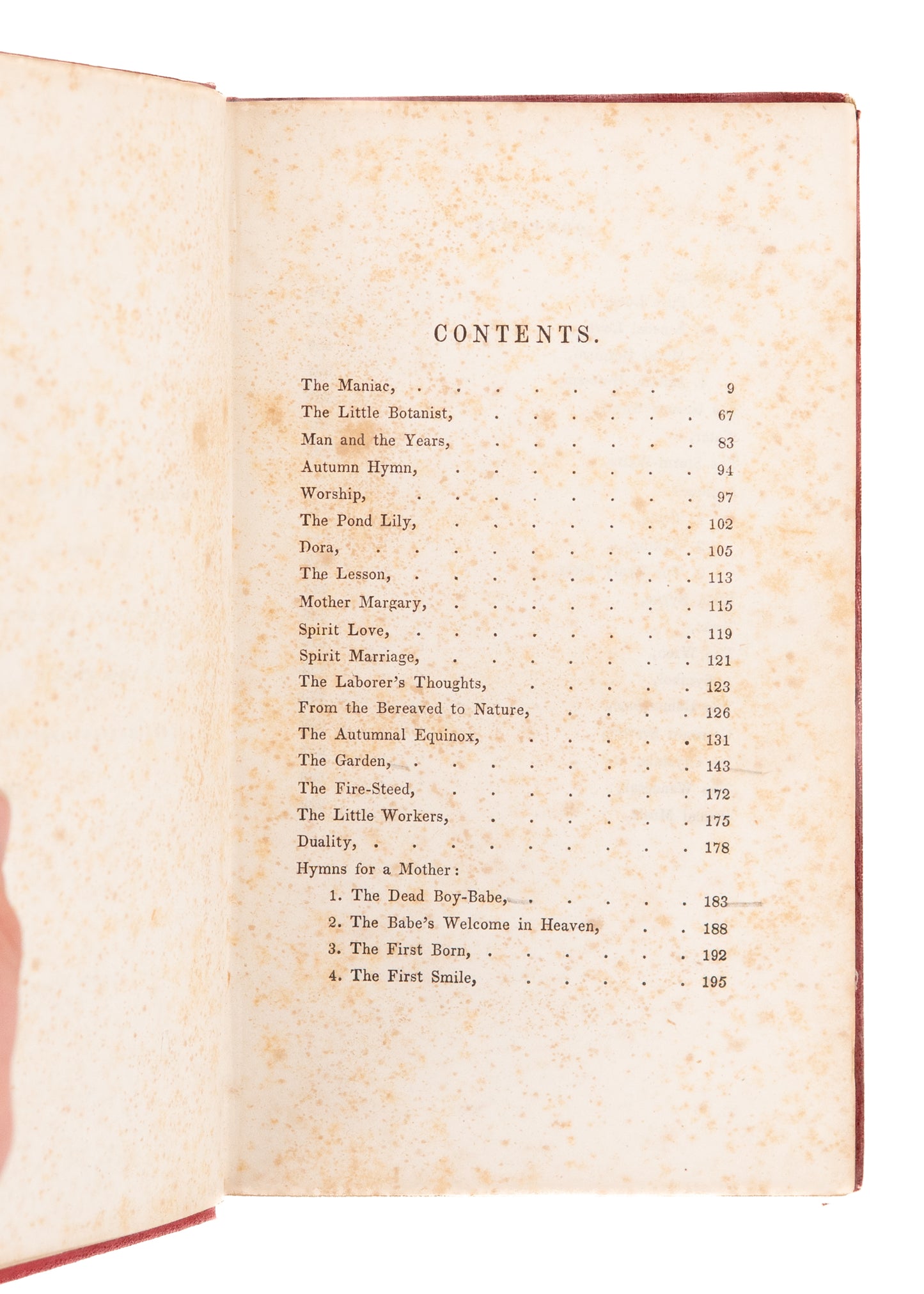 1849 GEORGE SHEPARD BURLEIGH. The Maniac and Other Poems on Slavery, Mental Illness, &c.