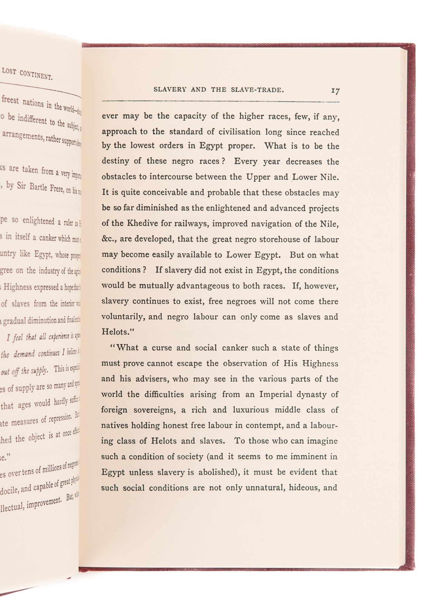 1968 JOSEPH COOPER. The African and Asian Slave Trade of the 19th Century. Fine Facsimile Edition.