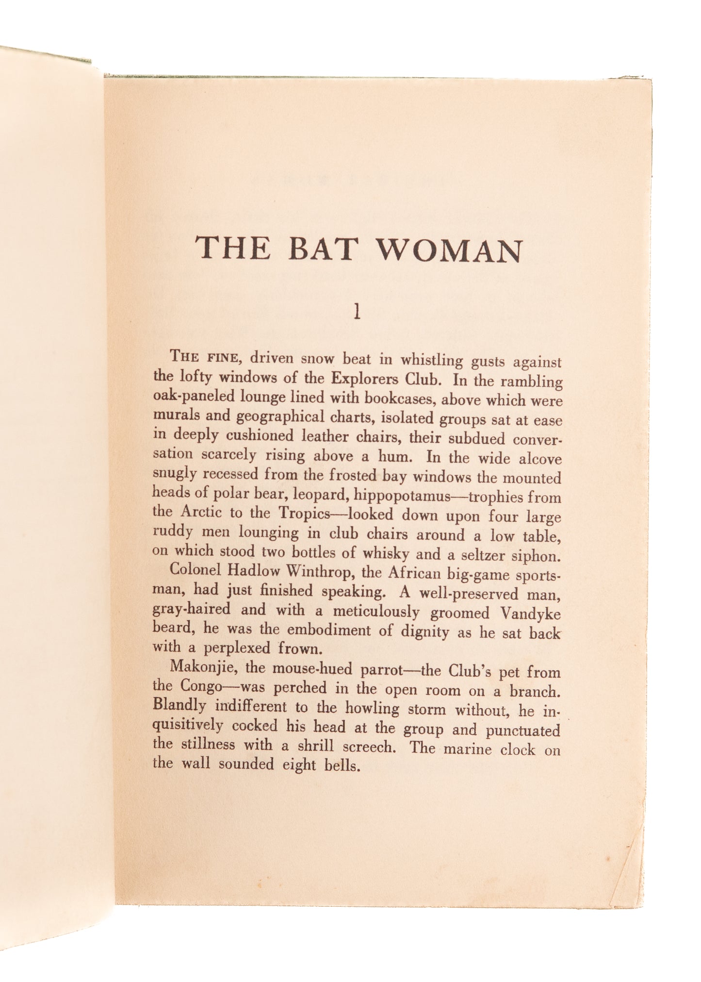 1938 CROMWELL GIBBONS. The Bat Woman. Outlandish Female Vampire Science Fiction.