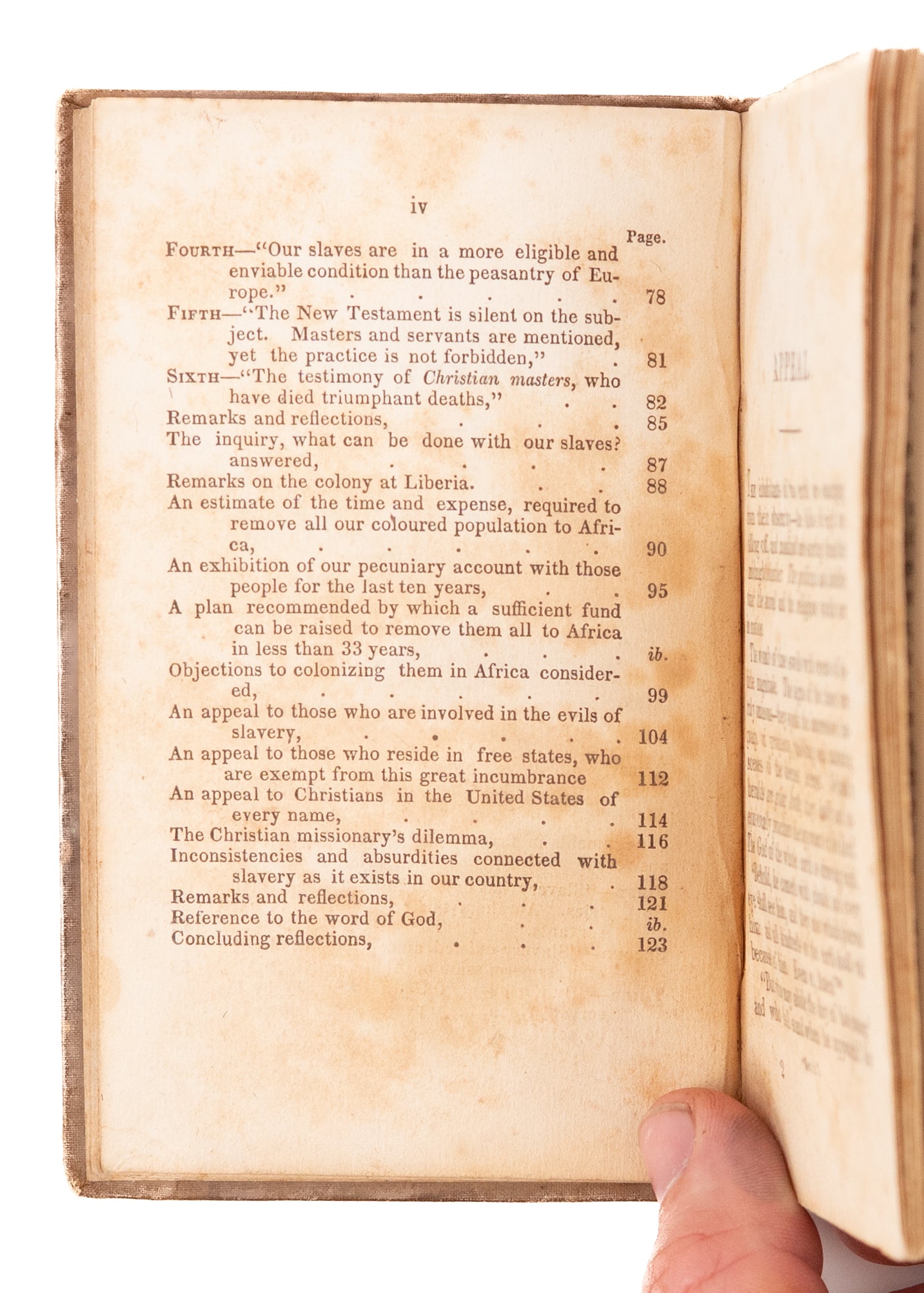 1833 JOHN HERSEY. An Appeal to Christians, on the Subject of Slavery. Methodist, Liberia, &c.