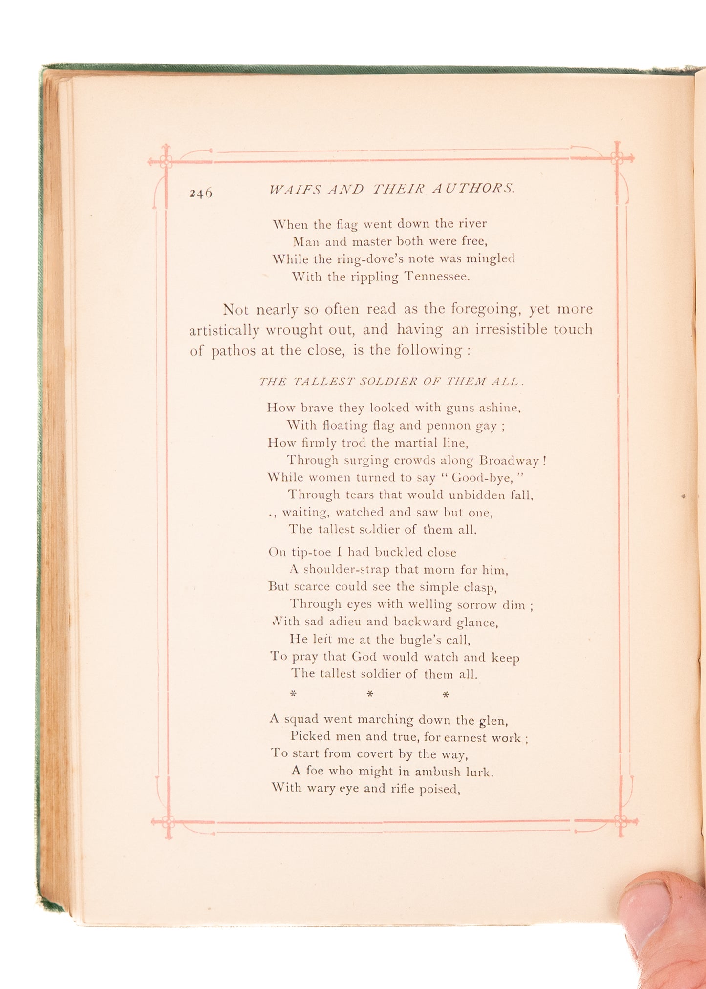 1876 ALPHONSO A. HOPKINS. Waifs and Their Authors. The Minor, Occasional Poets of America