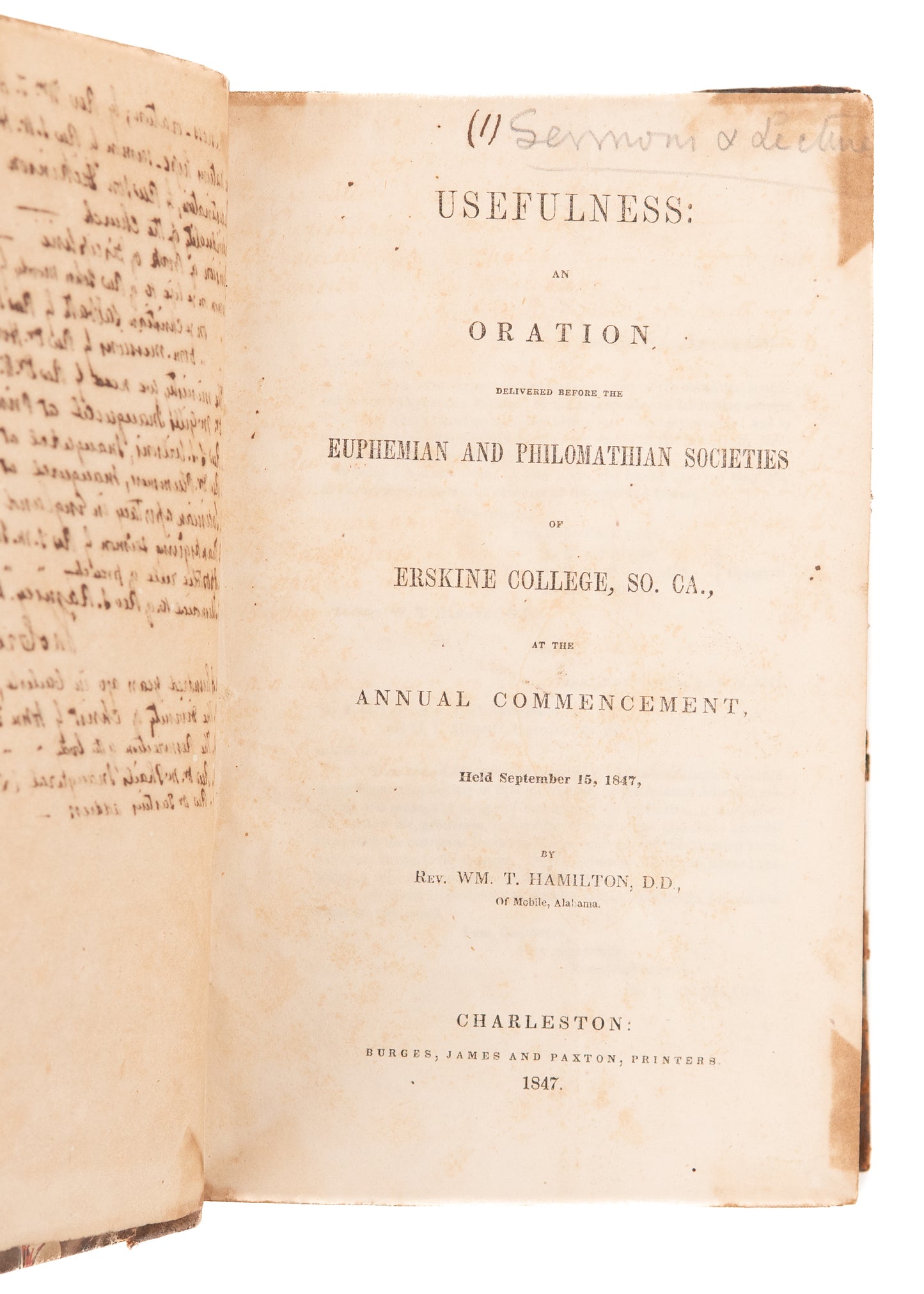 1847-1857 PRESBYTERIAN & SLAVERY. Fine Sammeland of Presbyterian & Slavery Sermons.