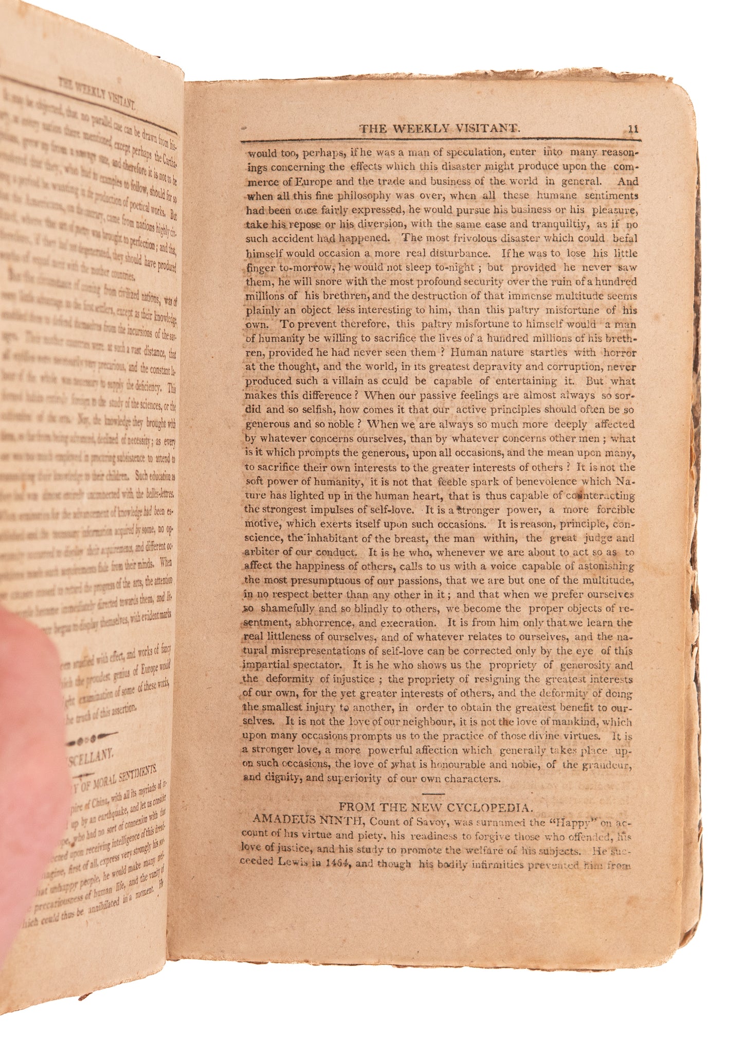 1806 WEEKLY VISITANT. Slavery, Hauntings, Emigrants, Pirate Massacre, Original Poems, &c.