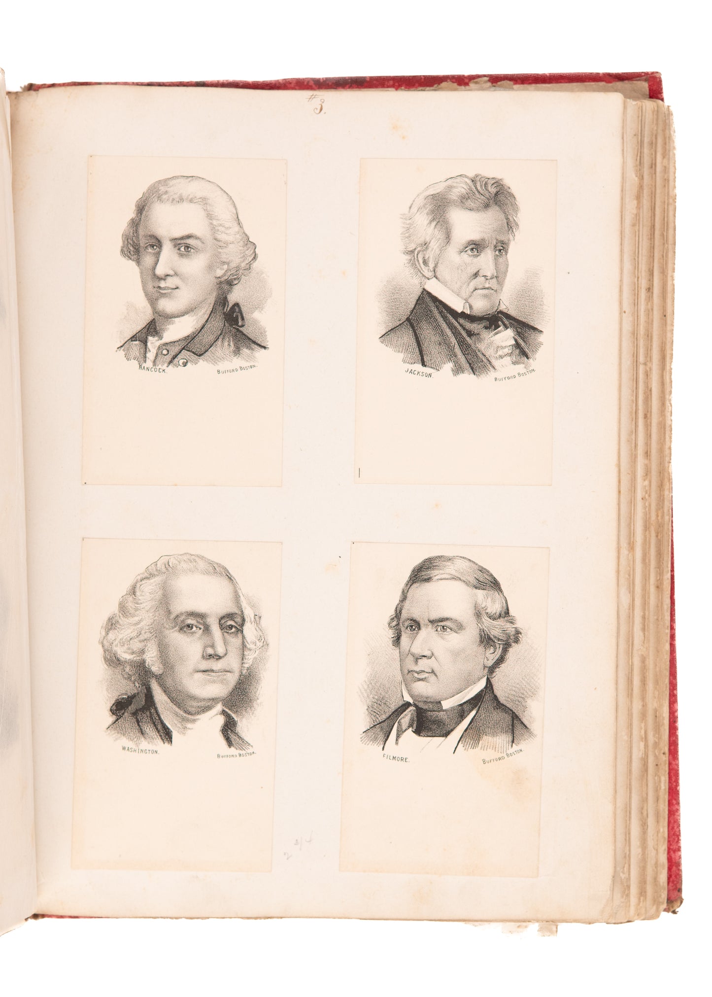 1876-1877 J. H. BUFFORD. Rare Lithography Sample Book Containing 399 Examples. Superb.