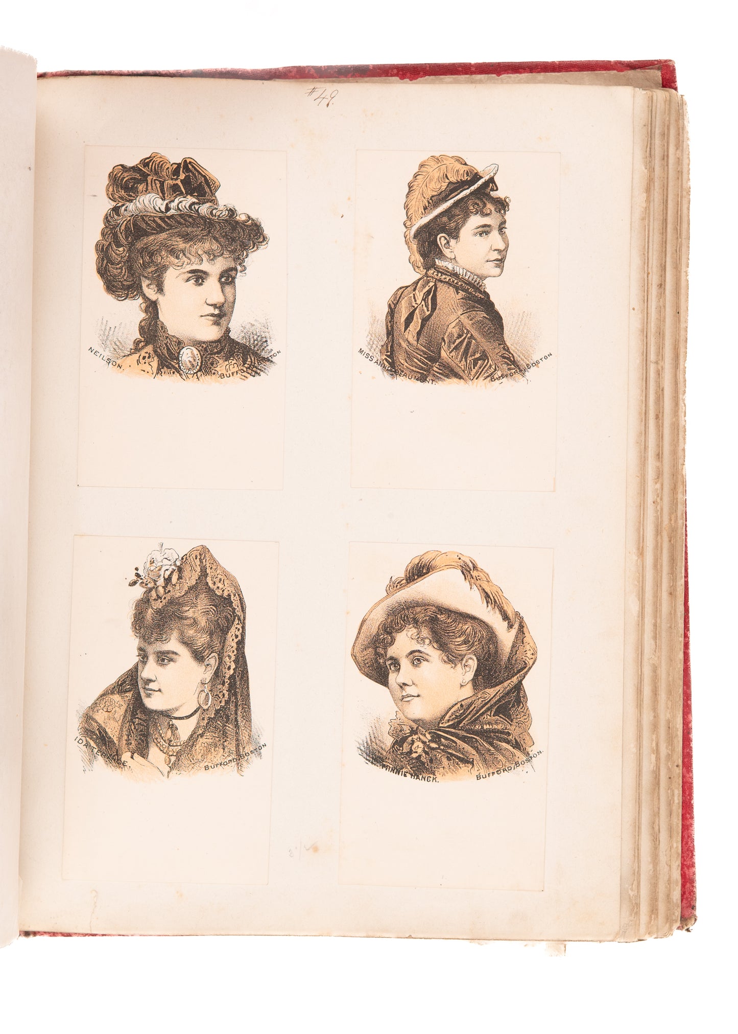 1876-1877 J. H. BUFFORD. Rare Lithography Sample Book Containing 399 Examples. Superb.