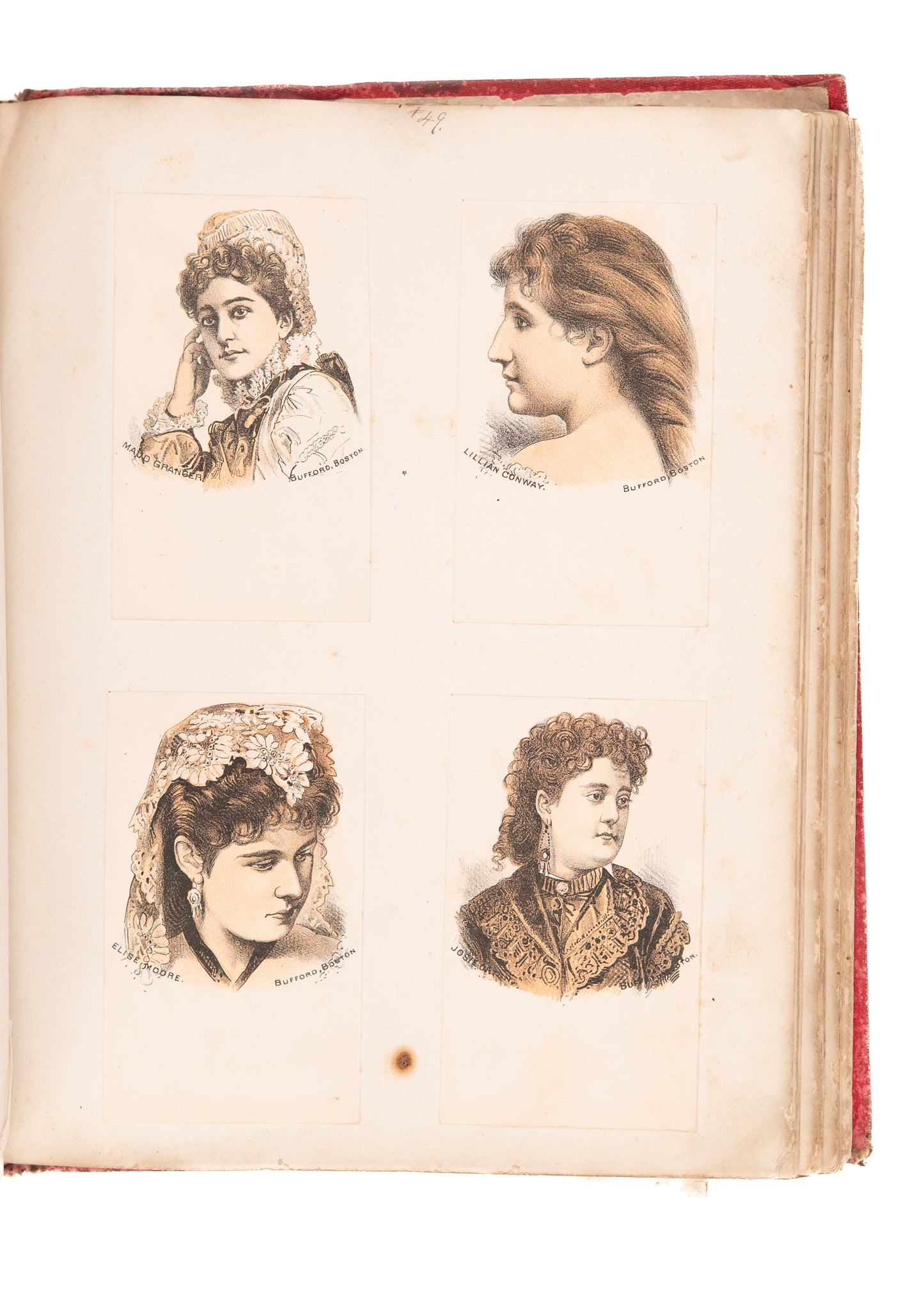 1876-1877 J. H. BUFFORD. Rare Lithography Sample Book Containing 399 Examples. Superb.