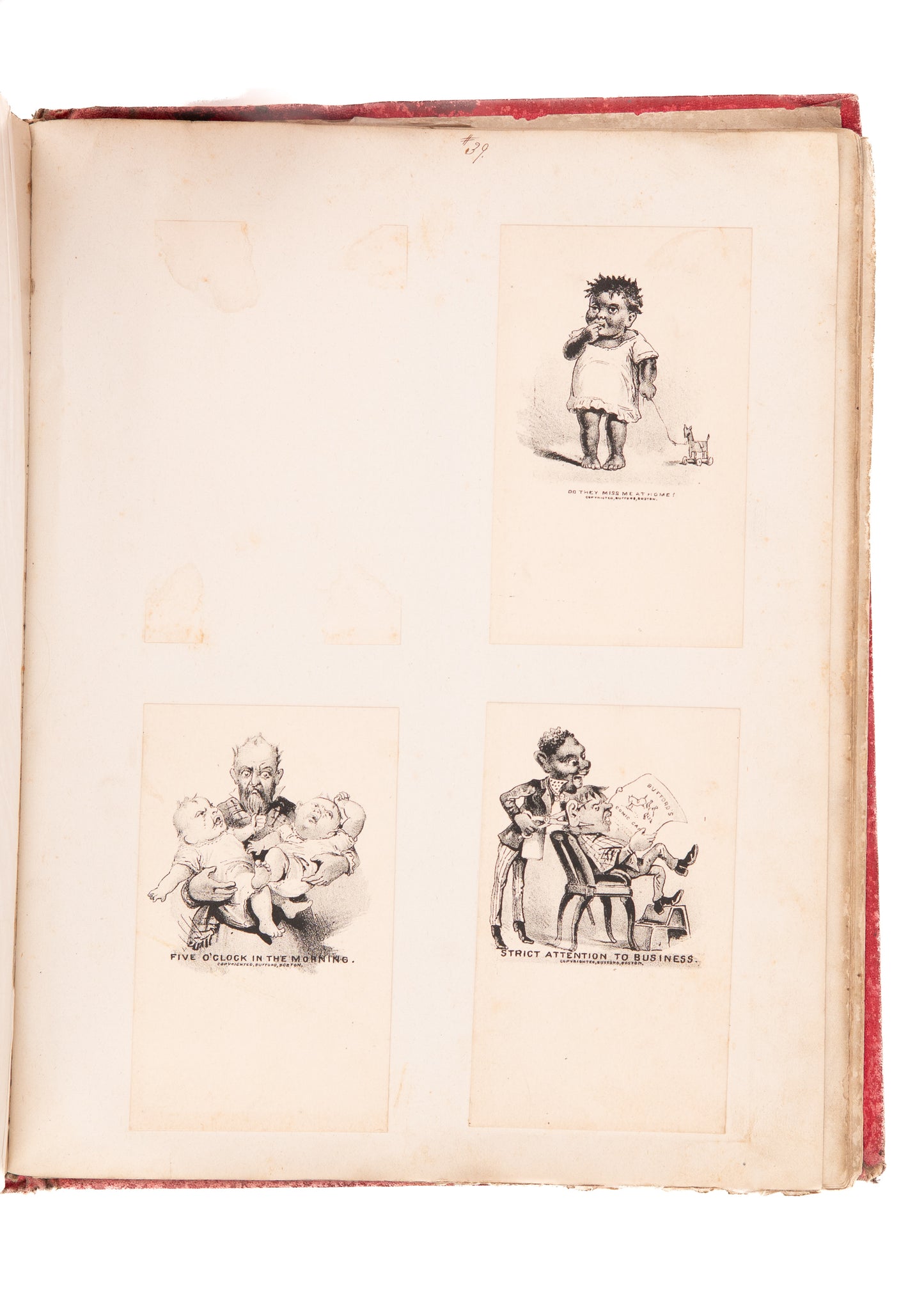 1876-1877 J. H. BUFFORD. Rare Lithography Sample Book Containing 399 Examples. Superb.