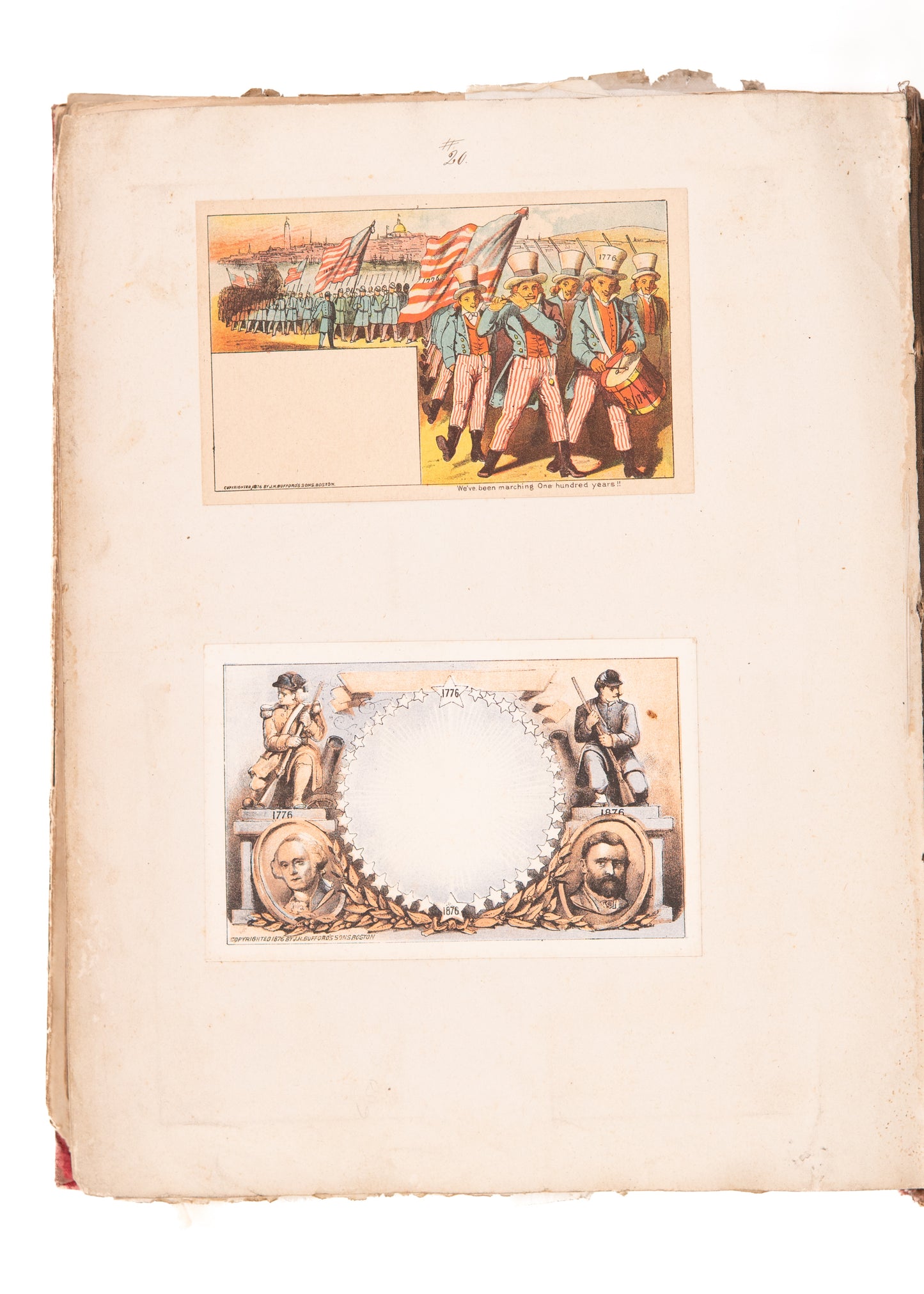 1876-1877 J. H. BUFFORD. Rare Lithography Sample Book Containing 399 Examples. Superb.