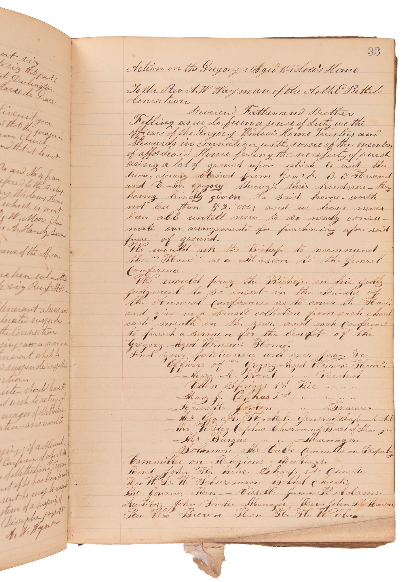 1868-1873 AFRICAN METHODIST EPISCOPAL CHURCH. 300pp Unpublished MSs of Minutes Following Civil War.