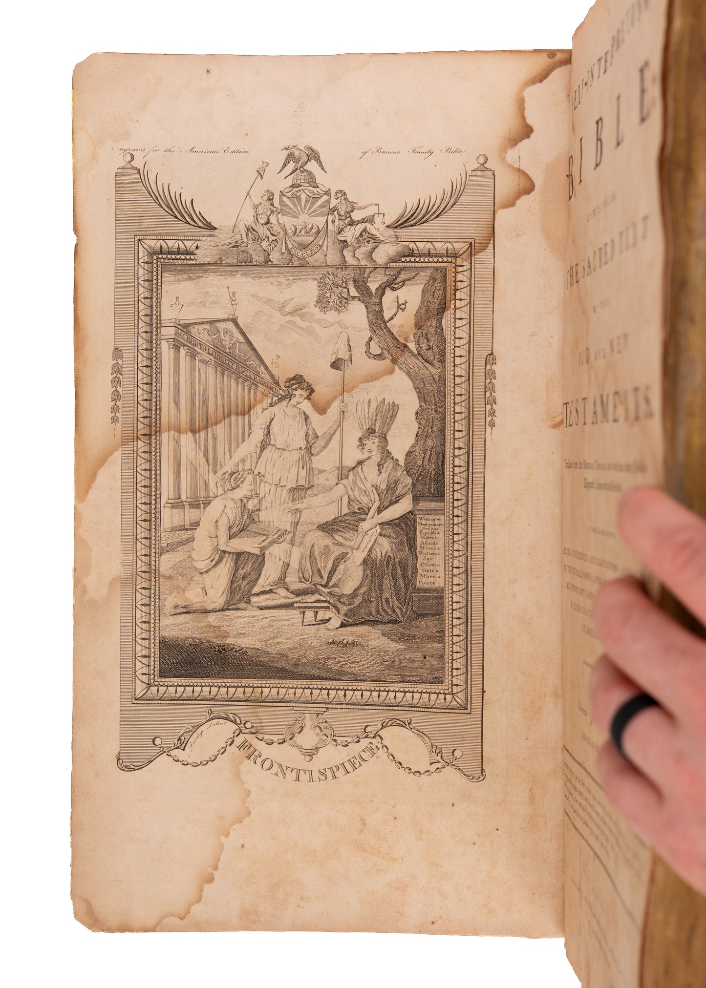 1792 THE GEORGE WASHINGTON BIBLE - Washington Commissioned First Bible Printed in New York.