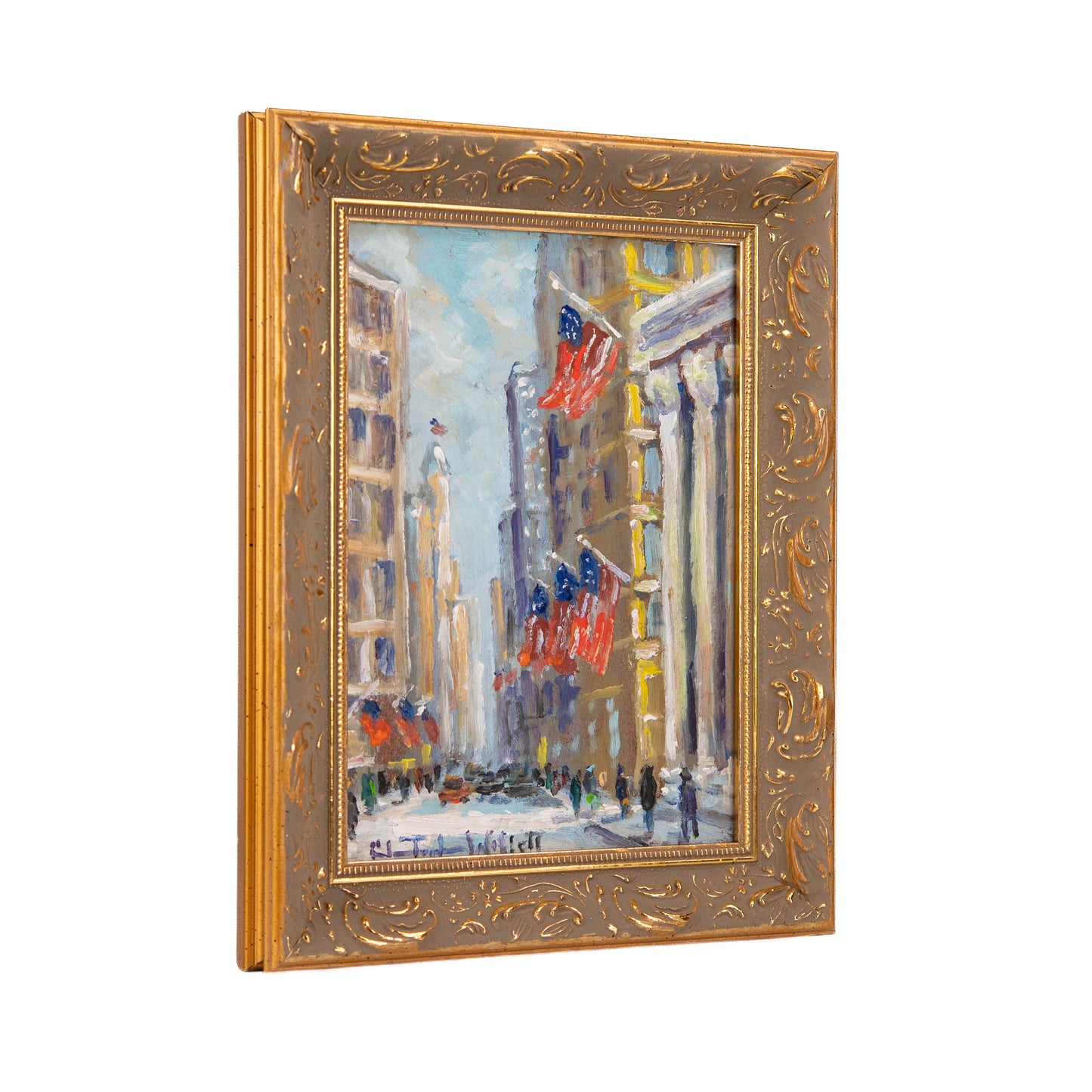 2020 PARK AVE NEW YORK CITY IN SNOW. Charming Homage to Guy Carleton Wiggins by Impressionist, Christopher Willett