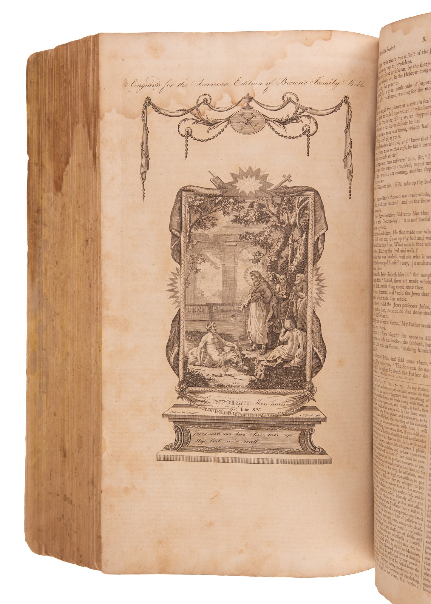 1792 THE GEORGE WASHINGTON BIBLE - Washington Commissioned First Bible Printed in New York.