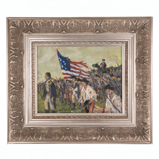 1777 GEORGE WASHINGTON. The Battle of Brandywine by Impressionist, Christopher Willett.