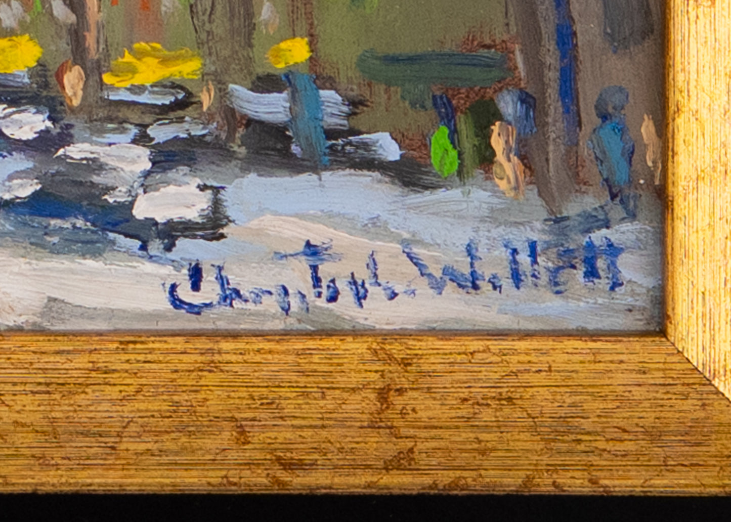 2020 UPTOWN NEW YORK CITY IN SNOW. Charming Homage to Guy Carleton Wiggins by Impressionist, Christopher Willett