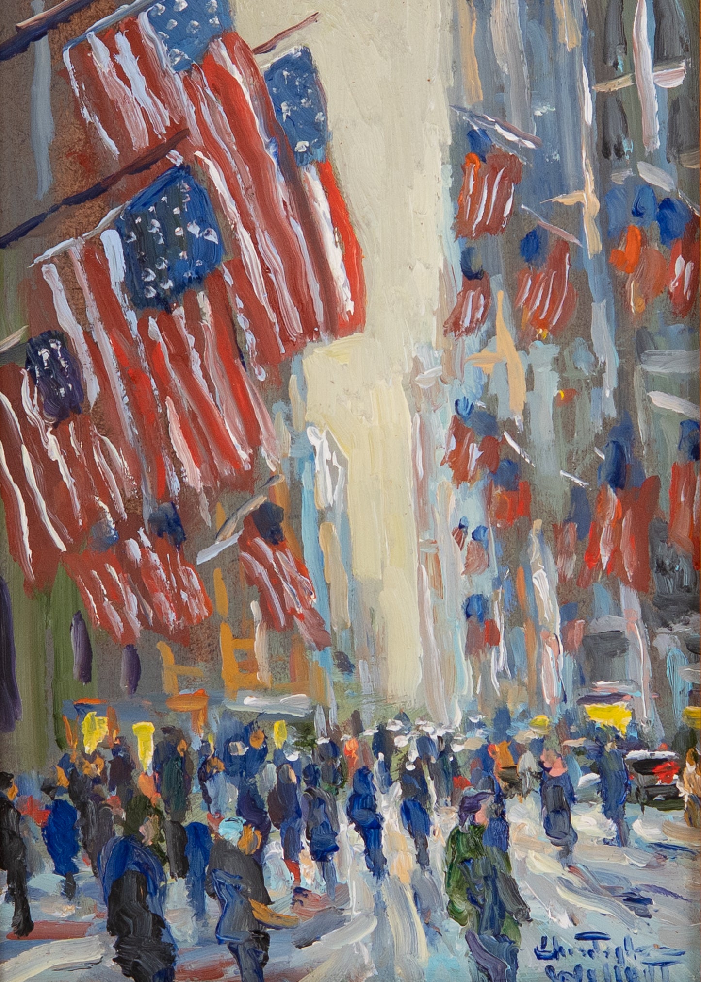 1776-2026 FOURTH OF JULY. The 250th in New York City by Impressionist, Christopher Willett