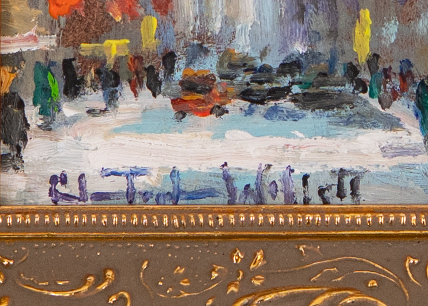 2020 PARK AVE NEW YORK CITY IN SNOW. Charming Homage to Guy Carleton Wiggins by Impressionist, Christopher Willett