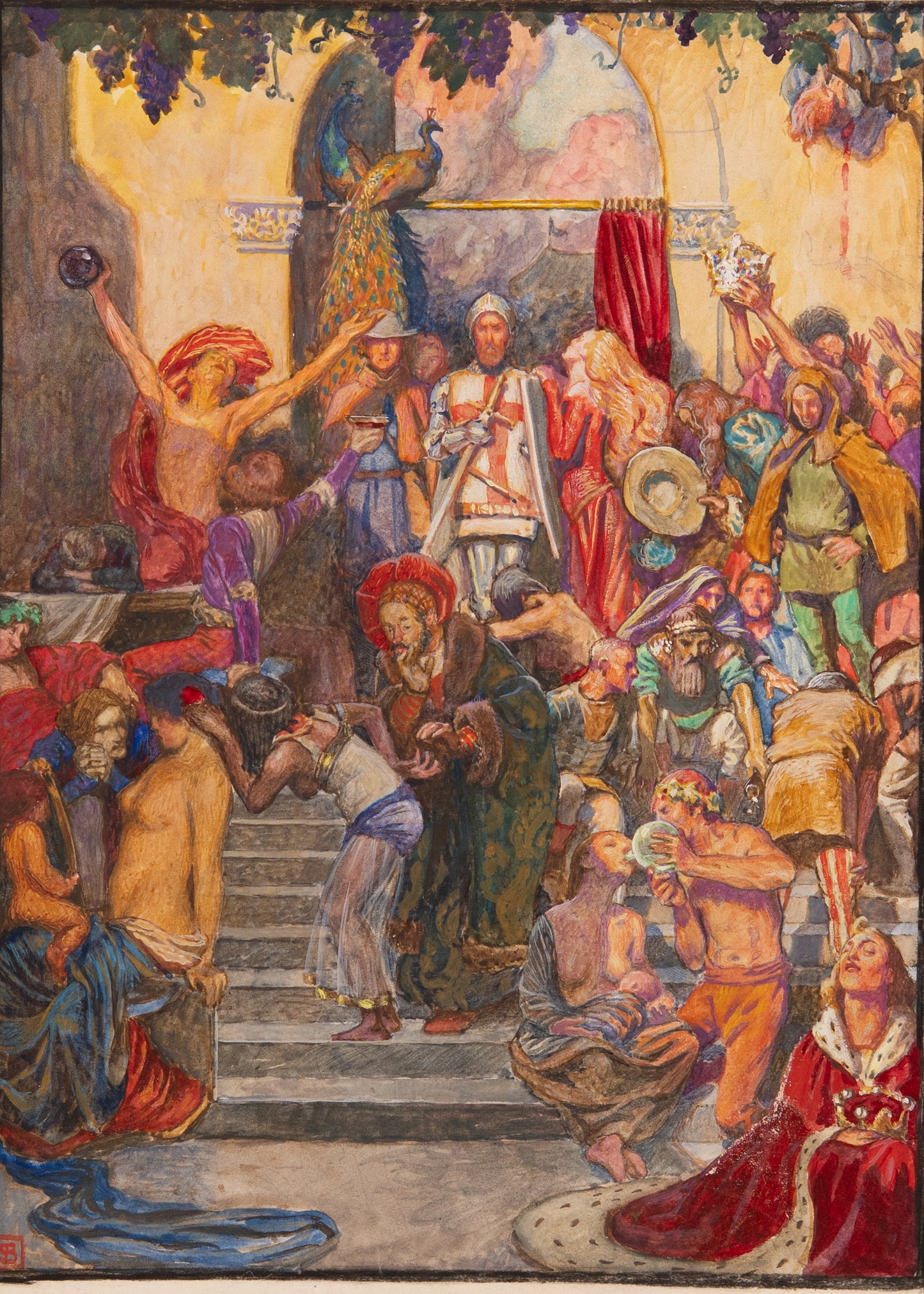 1904 JOHN BUNYAN. Pilgrim's Progress Illustrated in 30 Byam Shaw Pre-Raphaelite Watercolors.