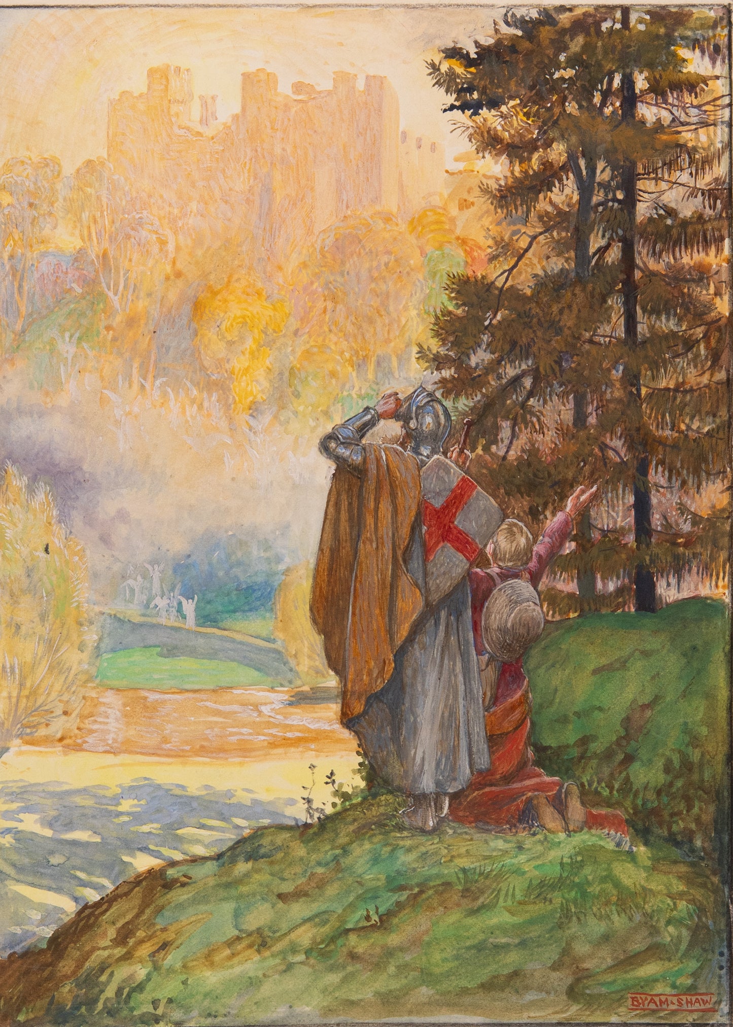 1904 JOHN BUNYAN. Pilgrim's Progress Illustrated in 30 Byam Shaw Pre-Raphaelite Watercolors.