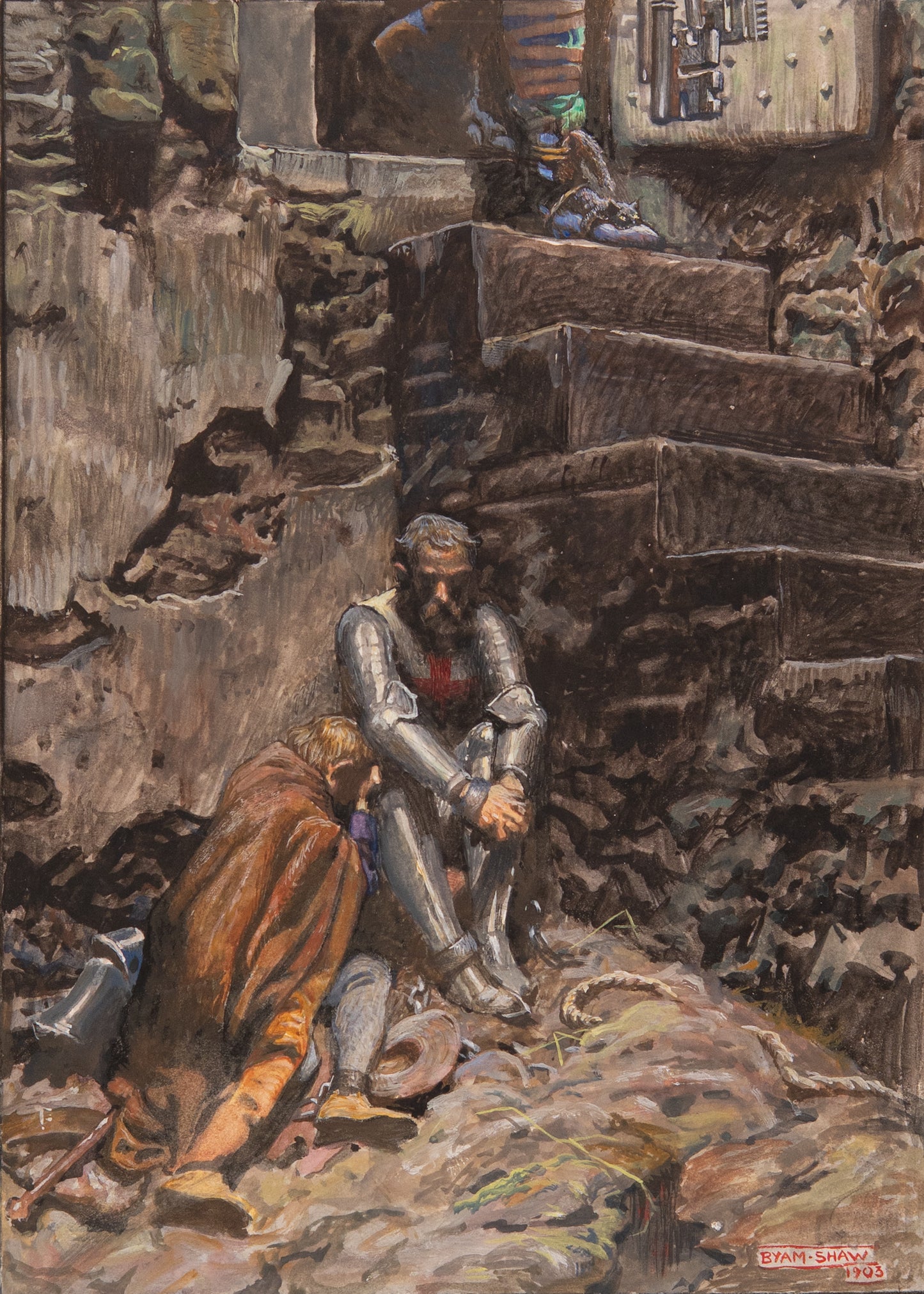 1904 JOHN BUNYAN. Pilgrim's Progress Illustrated in 30 Byam Shaw Pre-Raphaelite Watercolors.