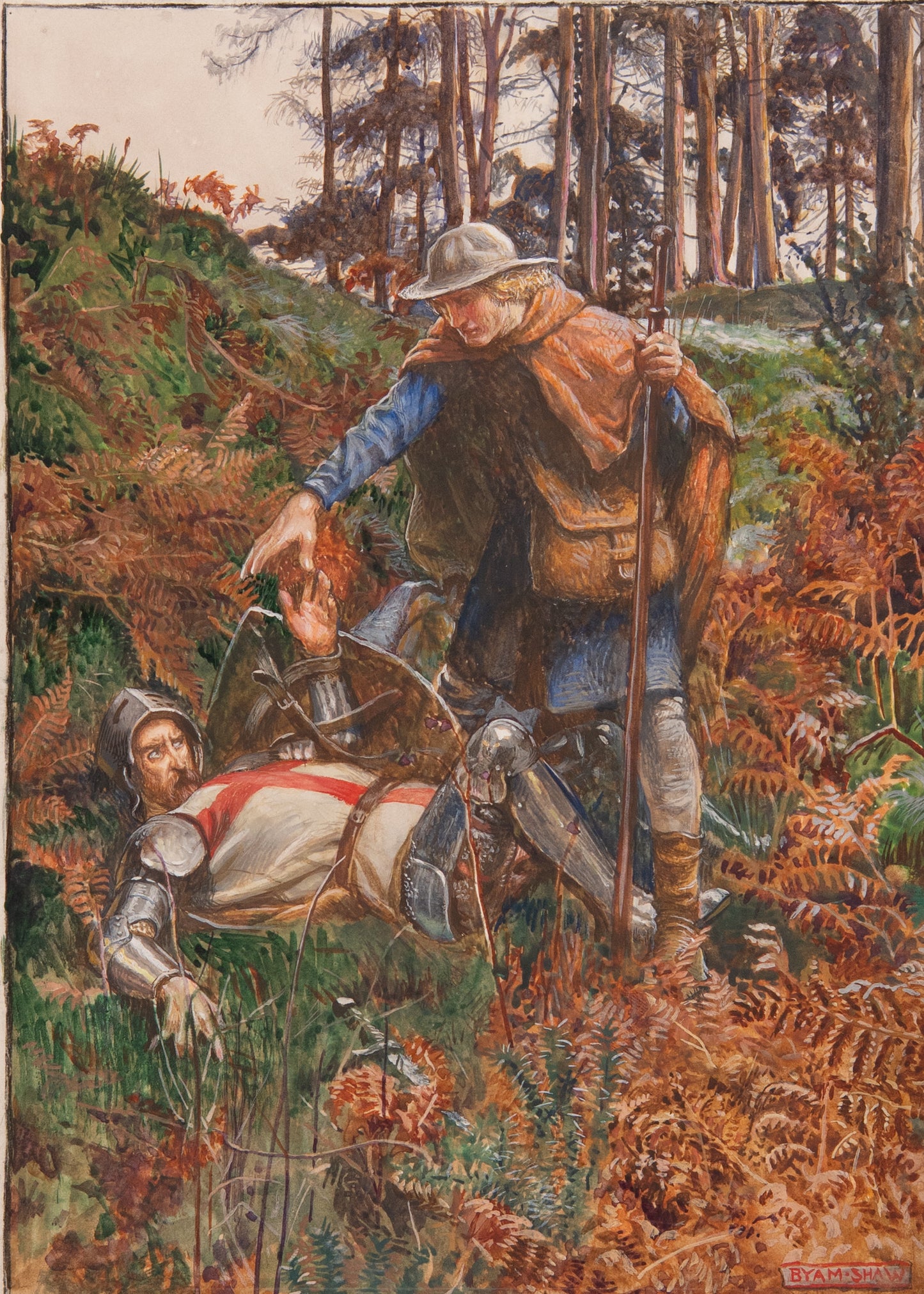 1904 JOHN BUNYAN. Pilgrim's Progress Illustrated in 30 Byam Shaw Pre-Raphaelite Watercolors.
