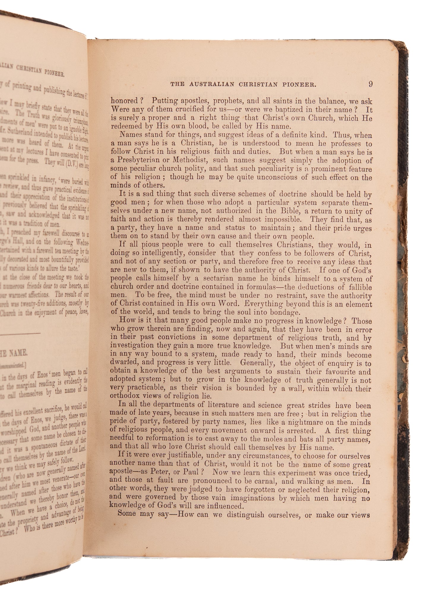 1868-1870 AUSTRALIAN CHRISTIAN PIONEER. Rare Church of Christ, Disciples of Christ Early Publication.