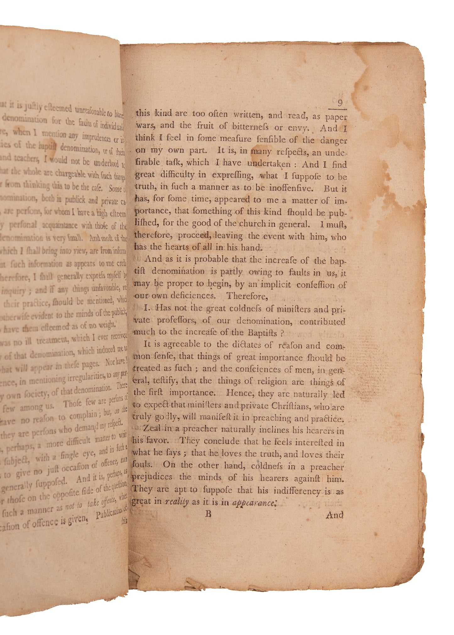1794 NOAH WORCESTER. Important Early History of the Baptists & Baptist Revival in America.