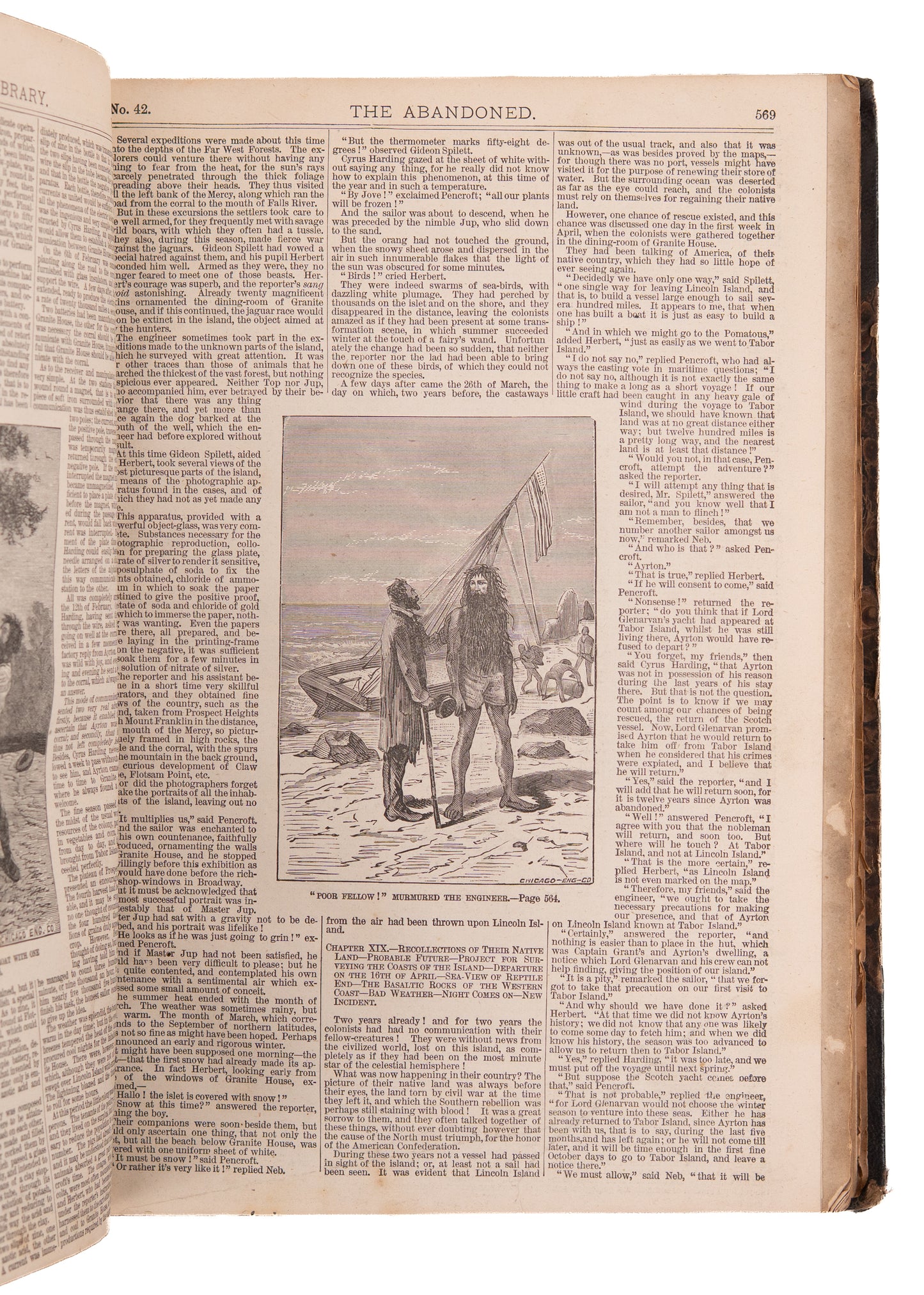 1870's JULES VERNE. From Earth to the Moon! The Mysterious Island, etc. Rare Verne Dime Novel Editions.