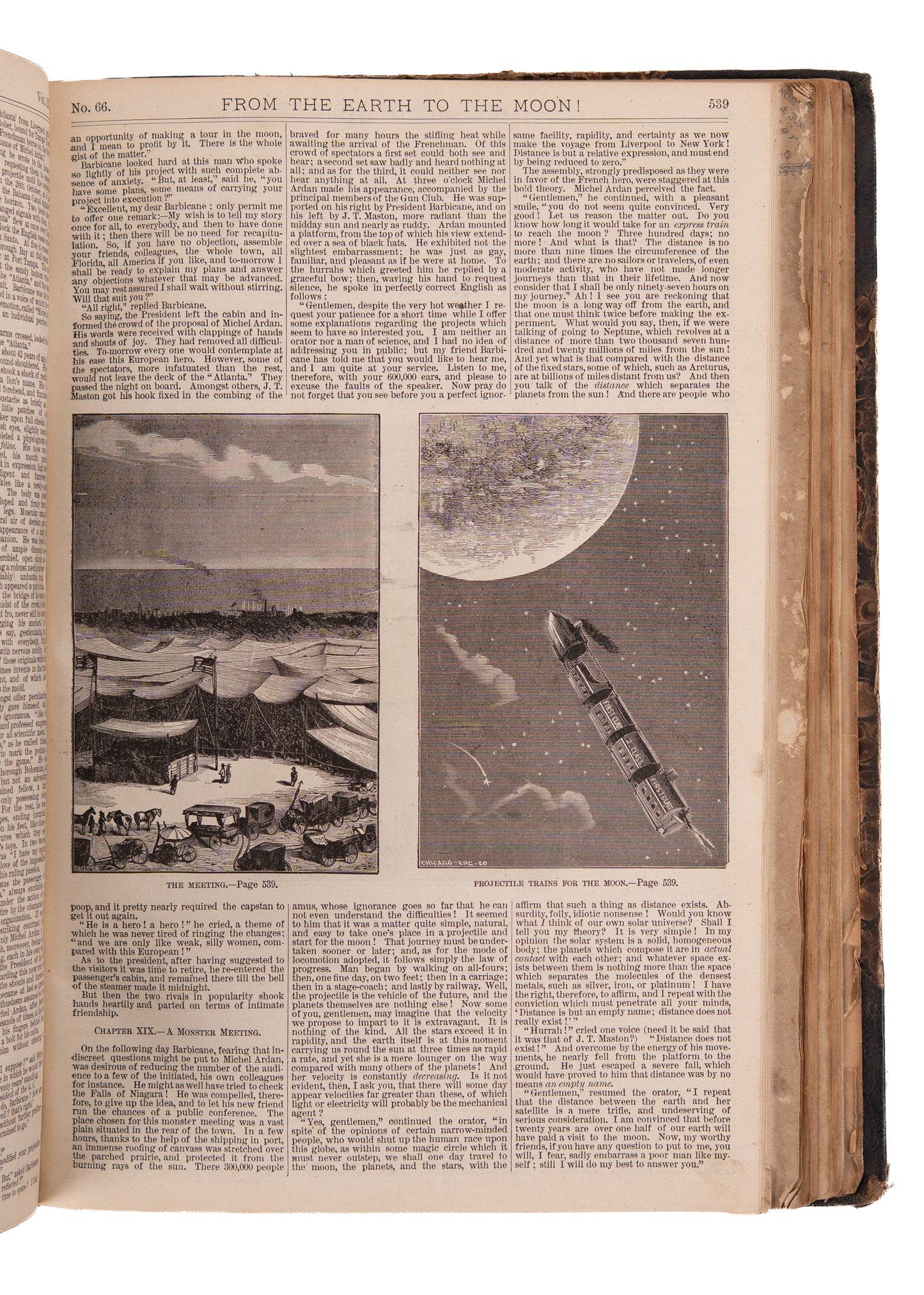 1870's JULES VERNE. From Earth to the Moon! The Mysterious Island, etc. Rare Verne Dime Novel Editions.