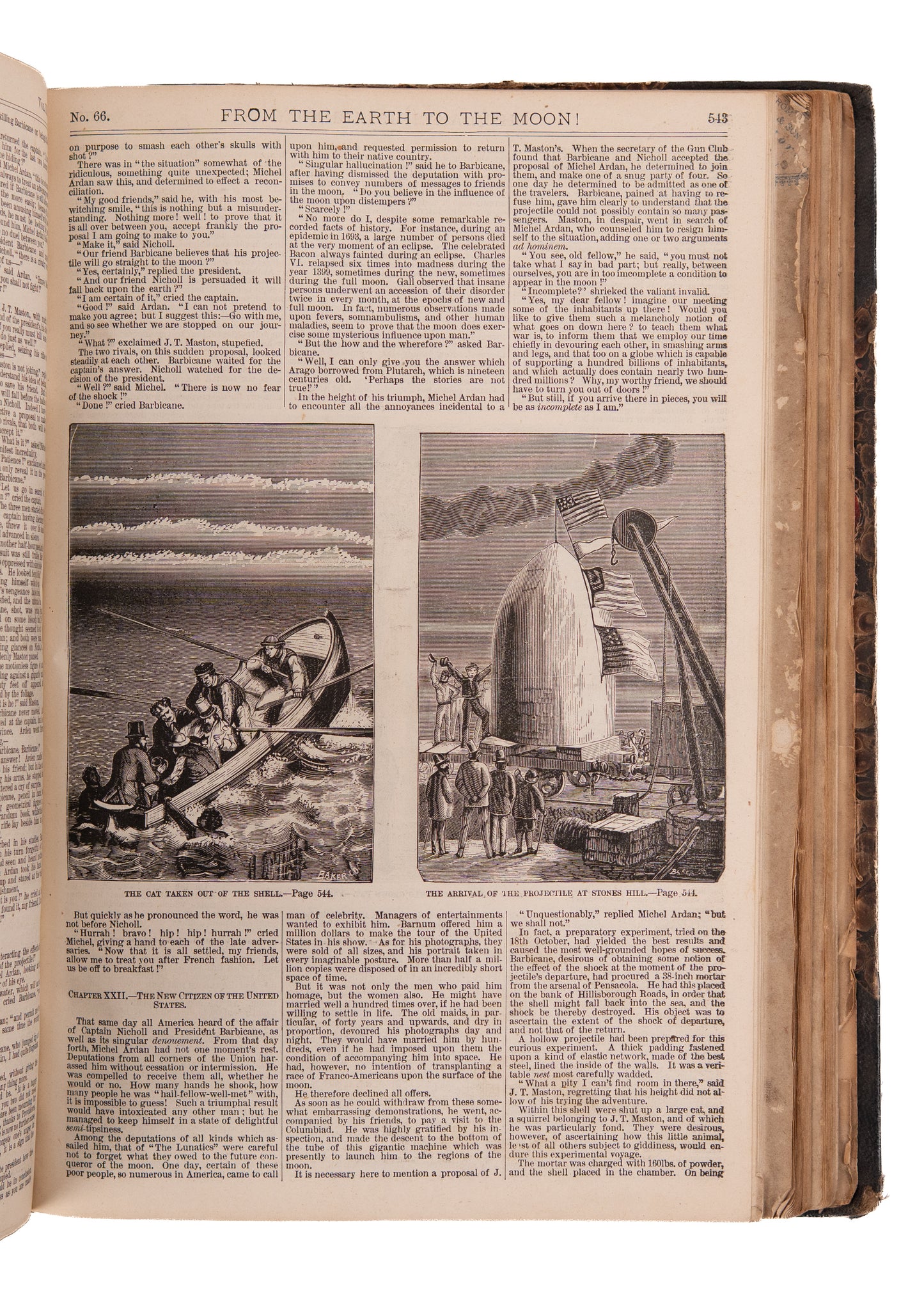 1870's JULES VERNE. From Earth to the Moon! The Mysterious Island, etc. Rare Verne Dime Novel Editions.