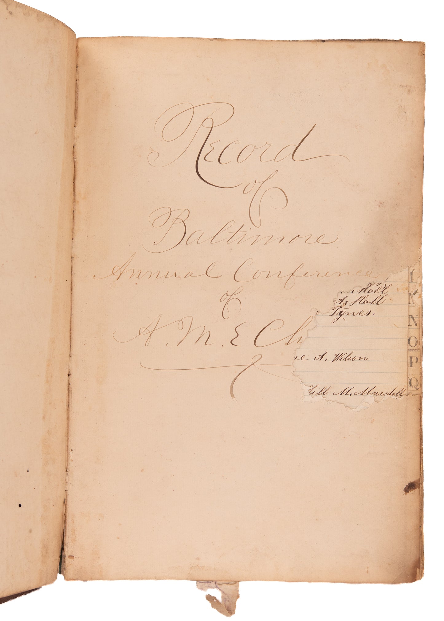 1868-1873 AFRICAN METHODIST EPISCOPAL CHURCH. 300pp Unpublished MSs of Minutes Following Civil War.