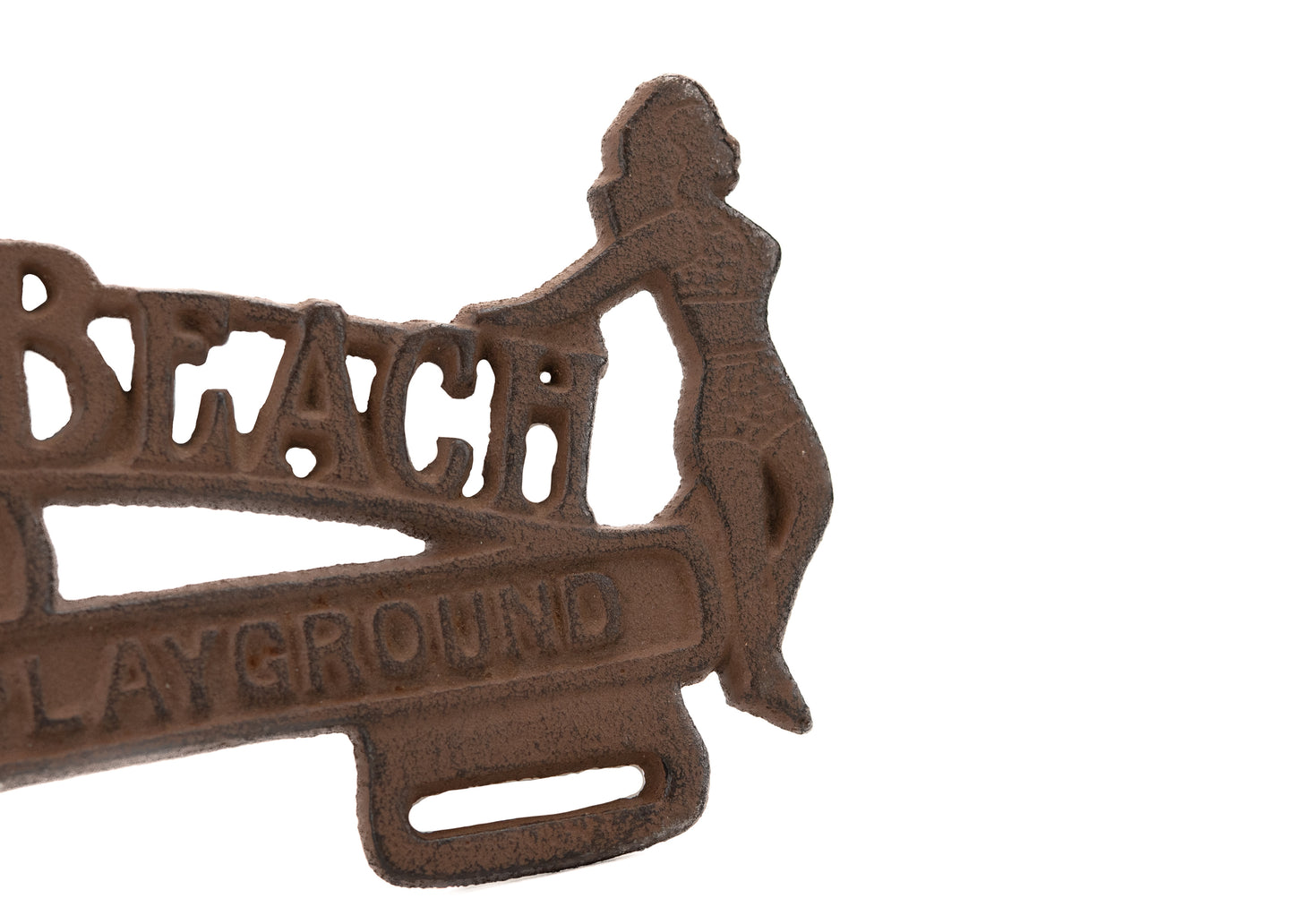 1930 NEGRO OCEAN PLAYGROUND. Rare Iron Sign for American "Negro" Beach in Florida.